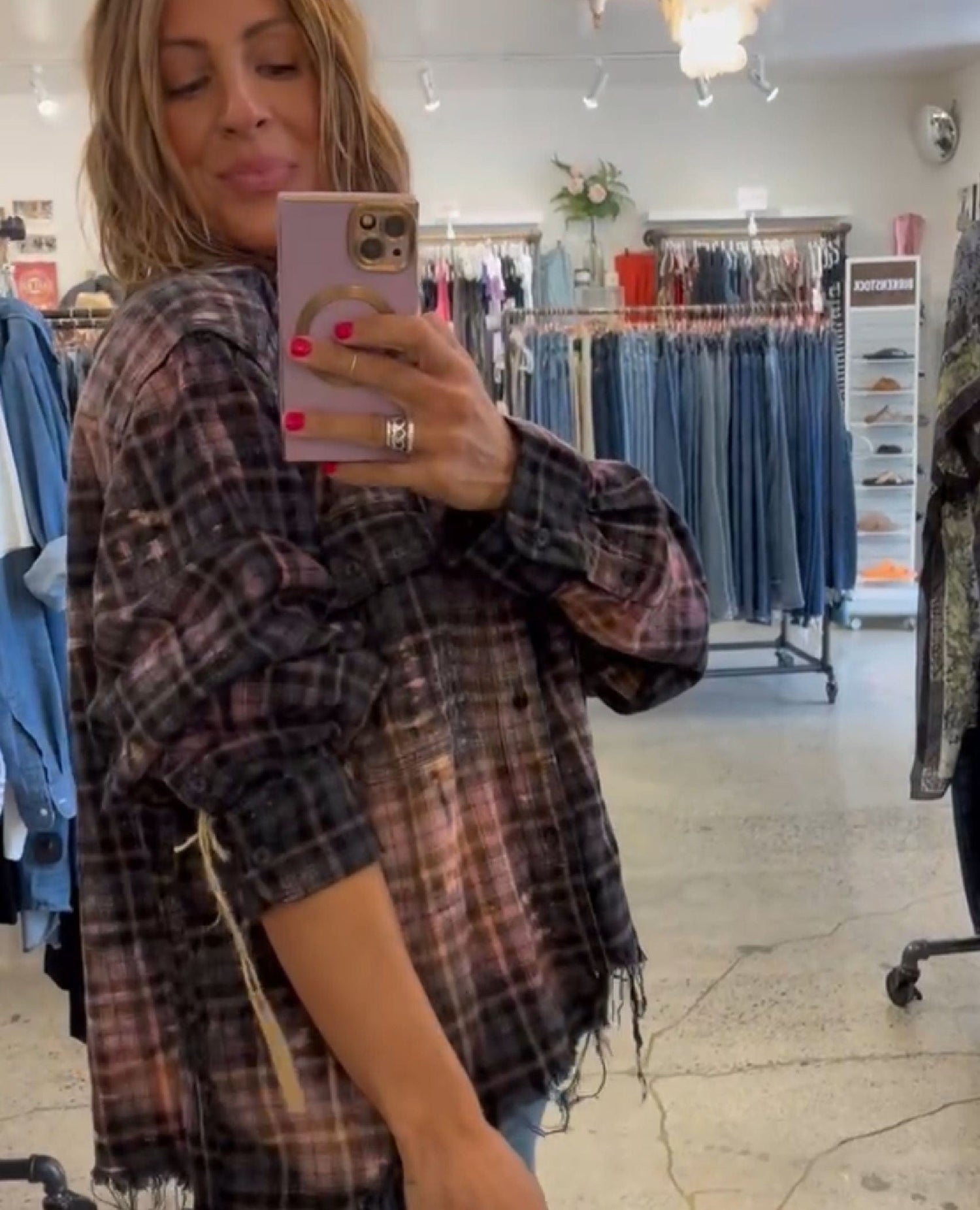 ๐ Midnight Stardust Flannel One Size