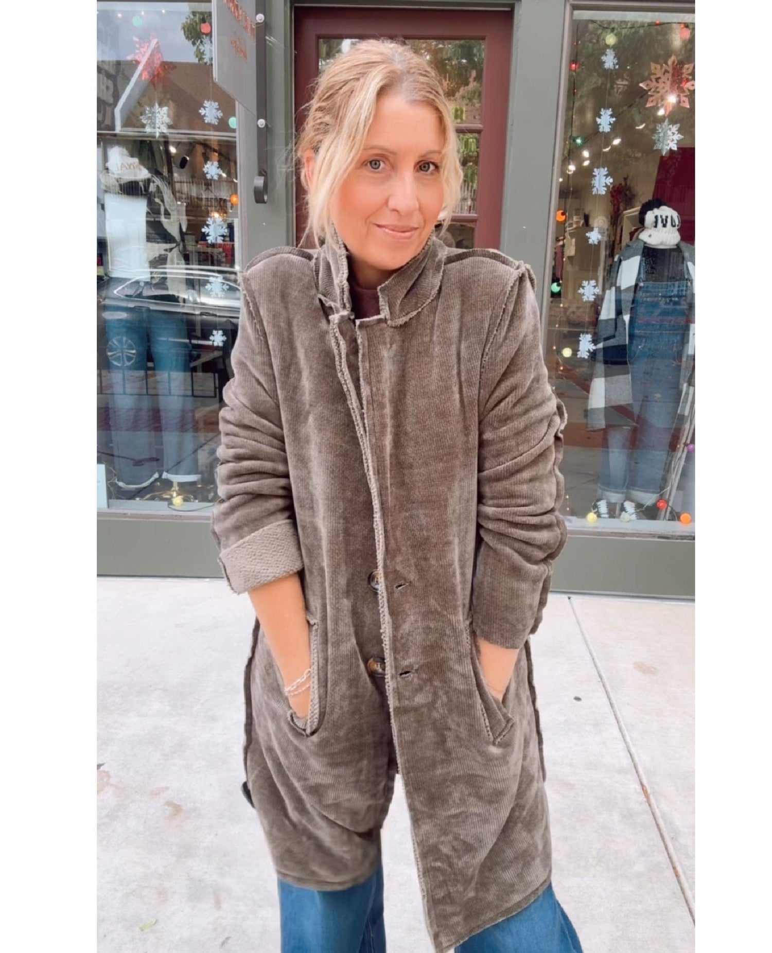 Cozy Corduroy Jacket Army Green