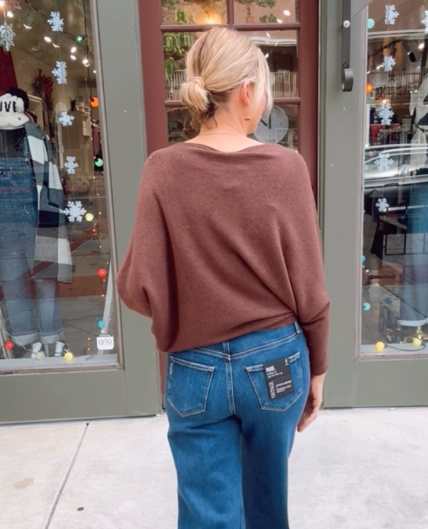 Asymmetric Sweater Chocolate