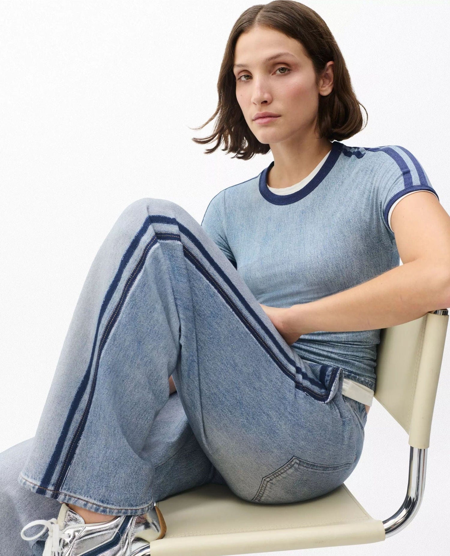 Miramar Terry Wide Track Pant in Coney