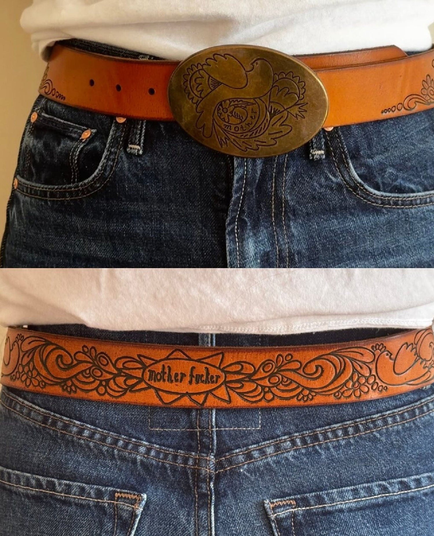 Mother F*cker The Ranch Belt Brown