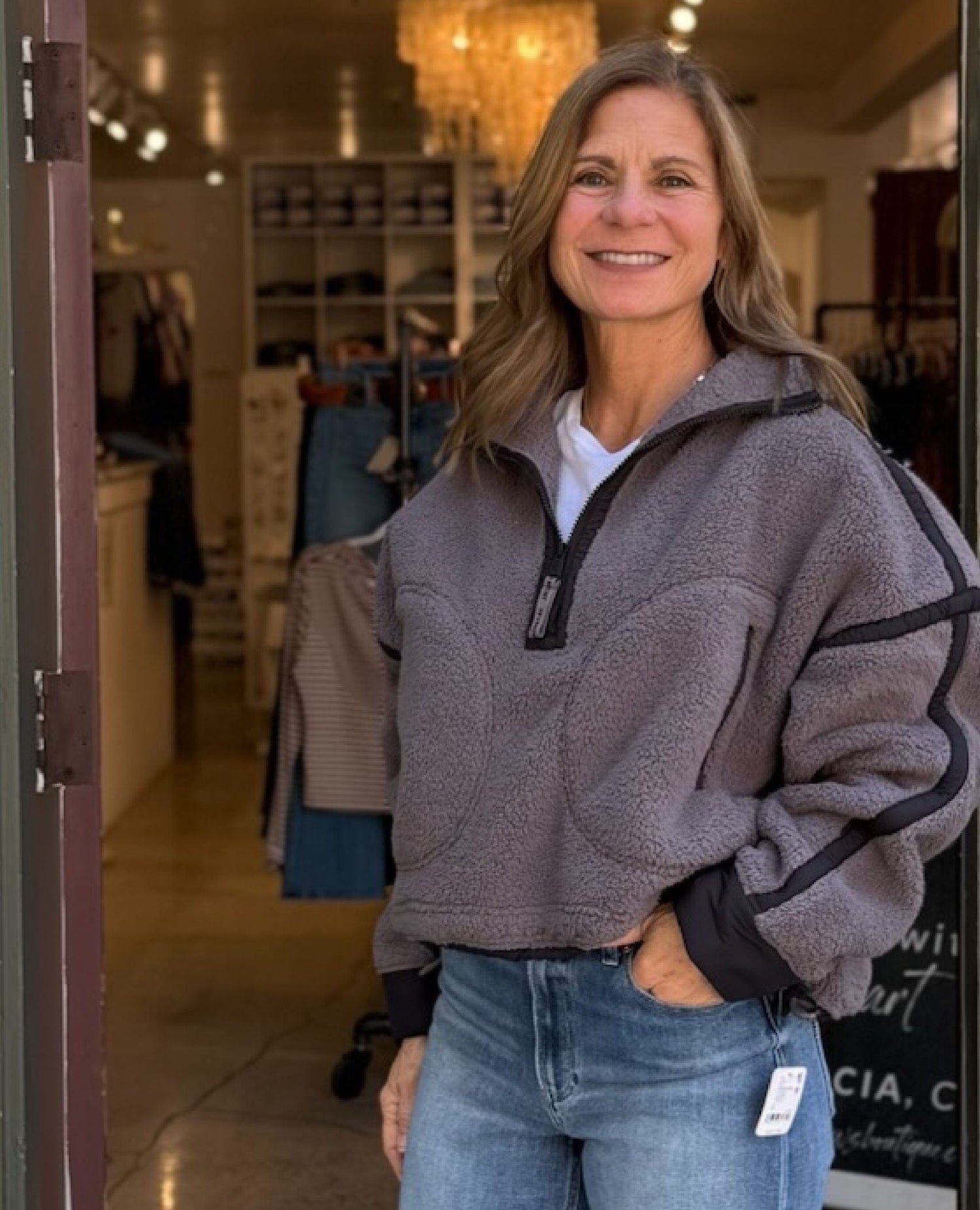 Mountain High Half Zip Fleece Gunmetal