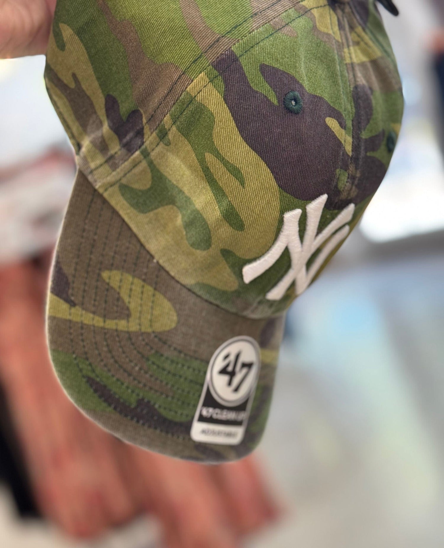 NY Baseball Hat Vintage Camo