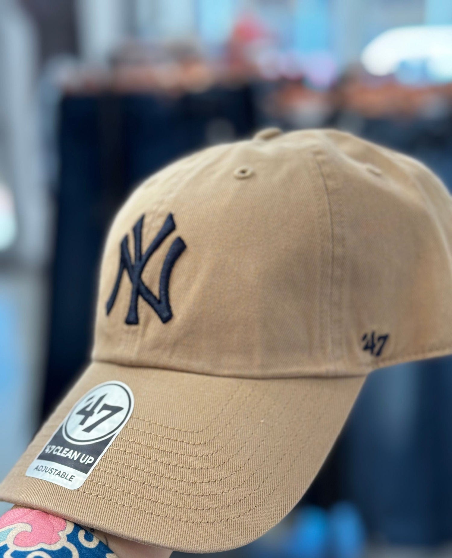 NY Baseball Vintage Hat Tan