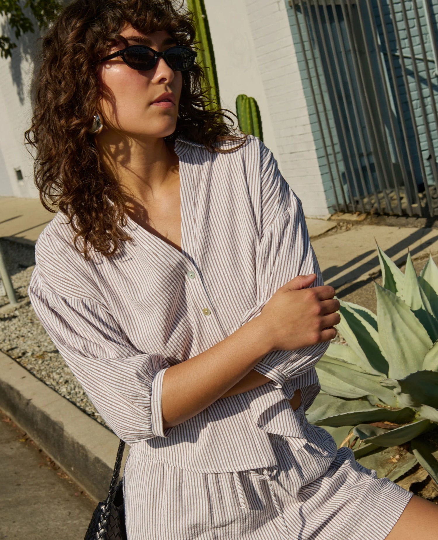 Jaynee Blouse Praline Stripe