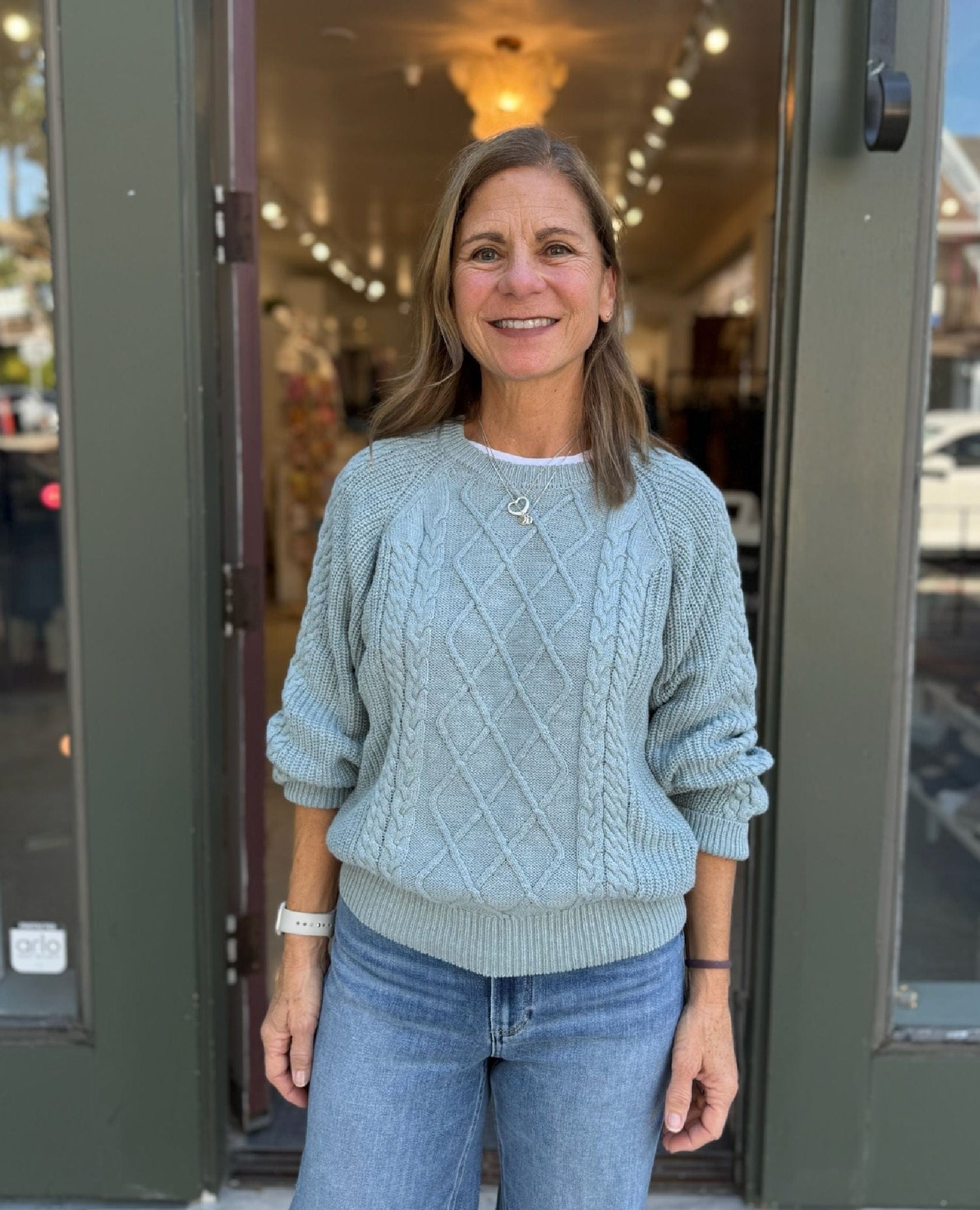 Nomad Cable Popover Sweater Sky Gray