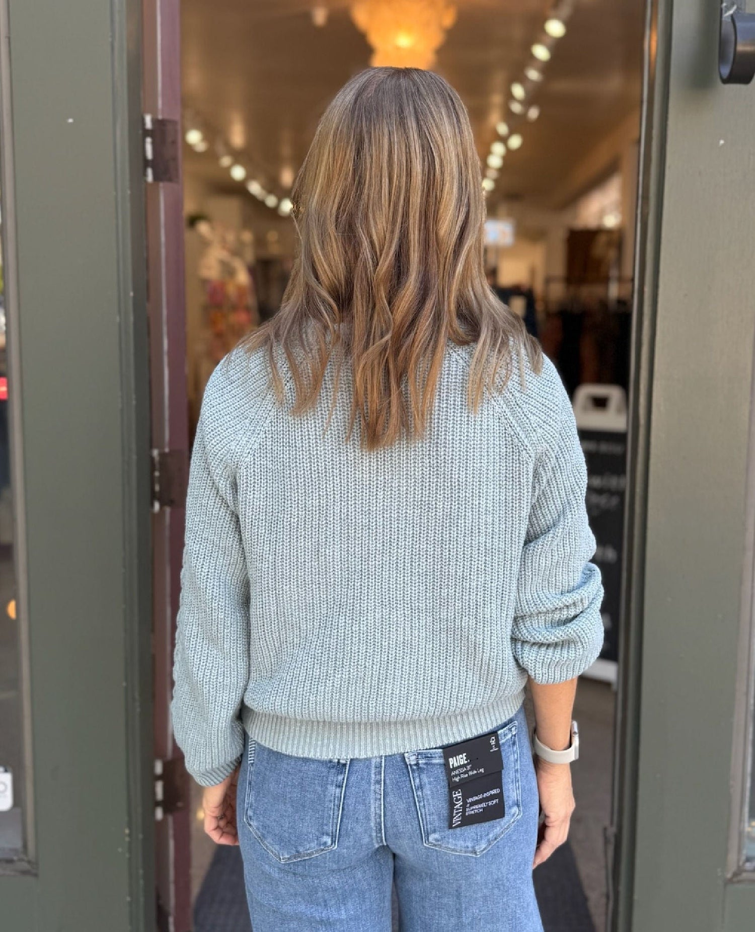 Nomad Cable Popover Sweater Sky Gray