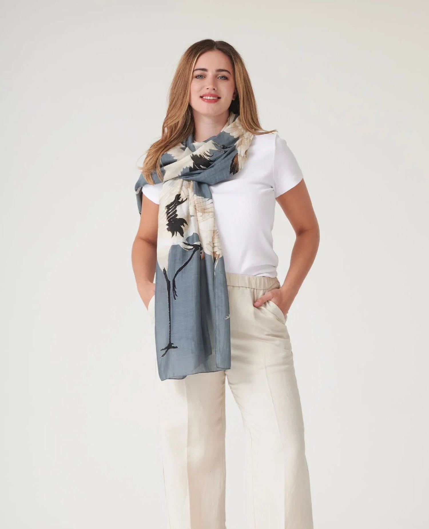 Stork Slate Grey Scarf