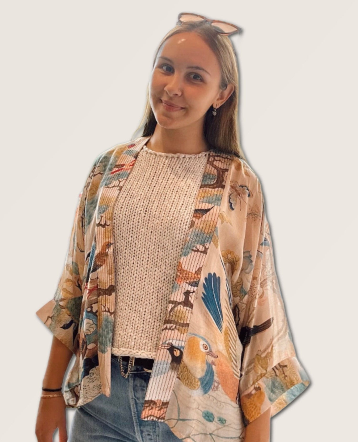 Hummingbird Nude Kimono