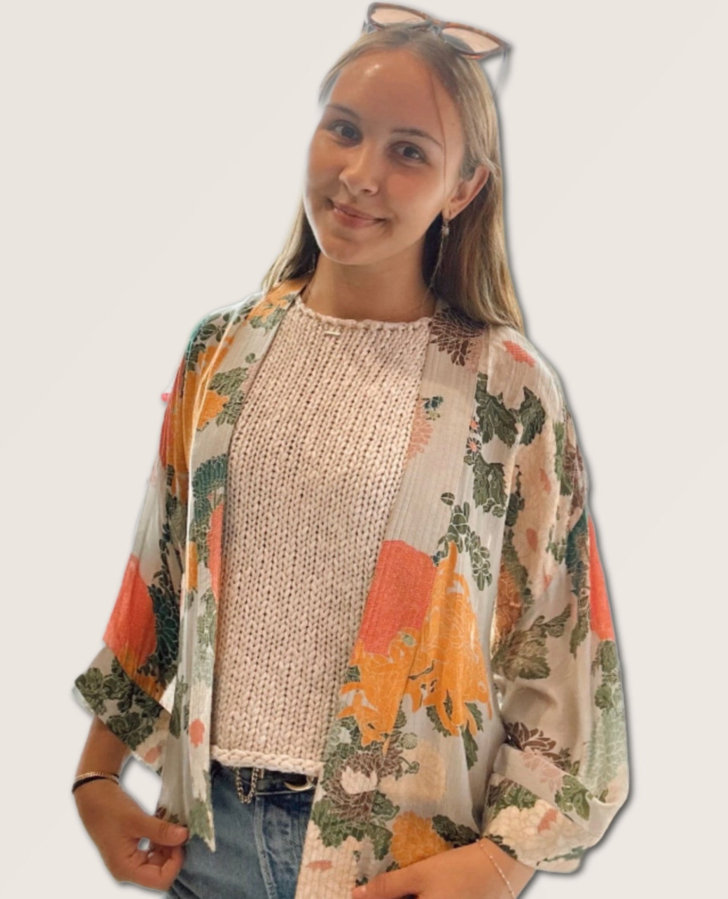 Jacquard Putty Kimono