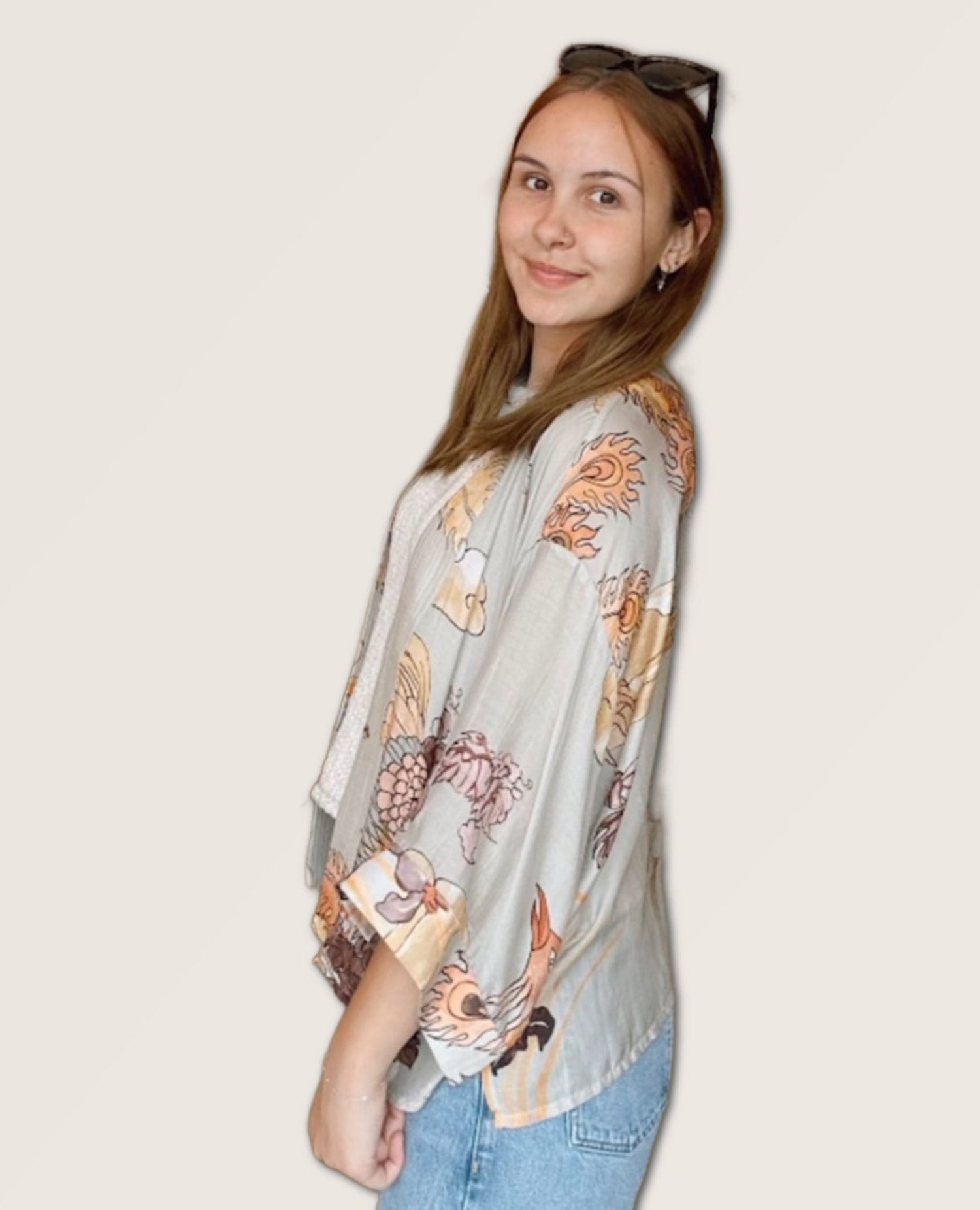 Phoenix Grey Kimono