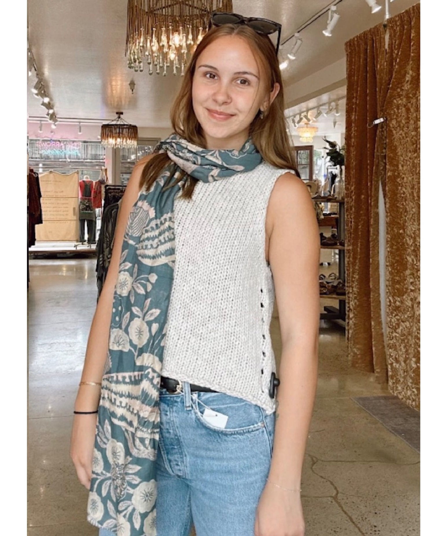 Rosa Blue Scarf