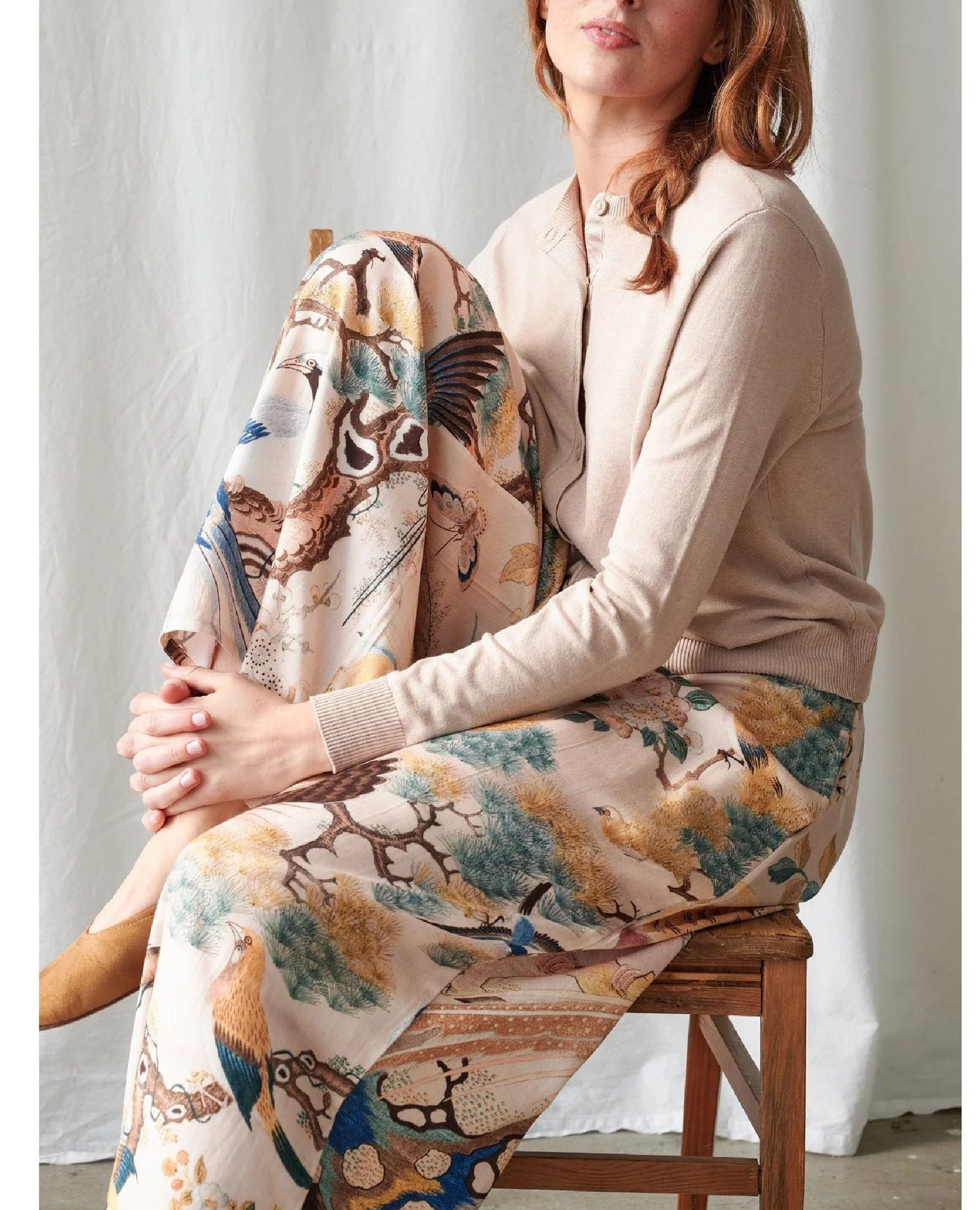 Hummingbird Nude Palazzo Pants