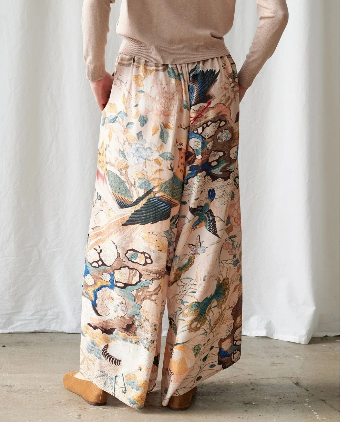 Hummingbird Nude Palazzo Pants