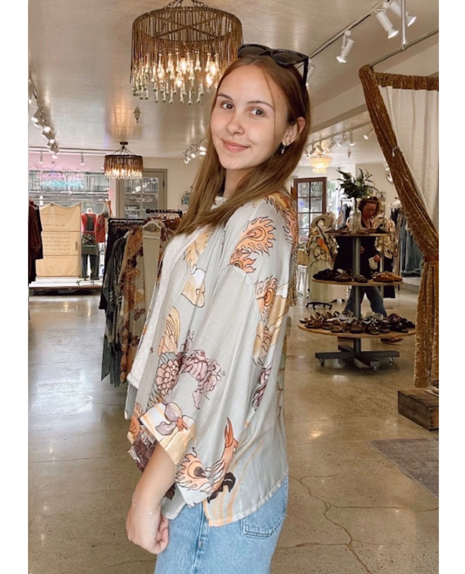 Phoenix Grey Kimono