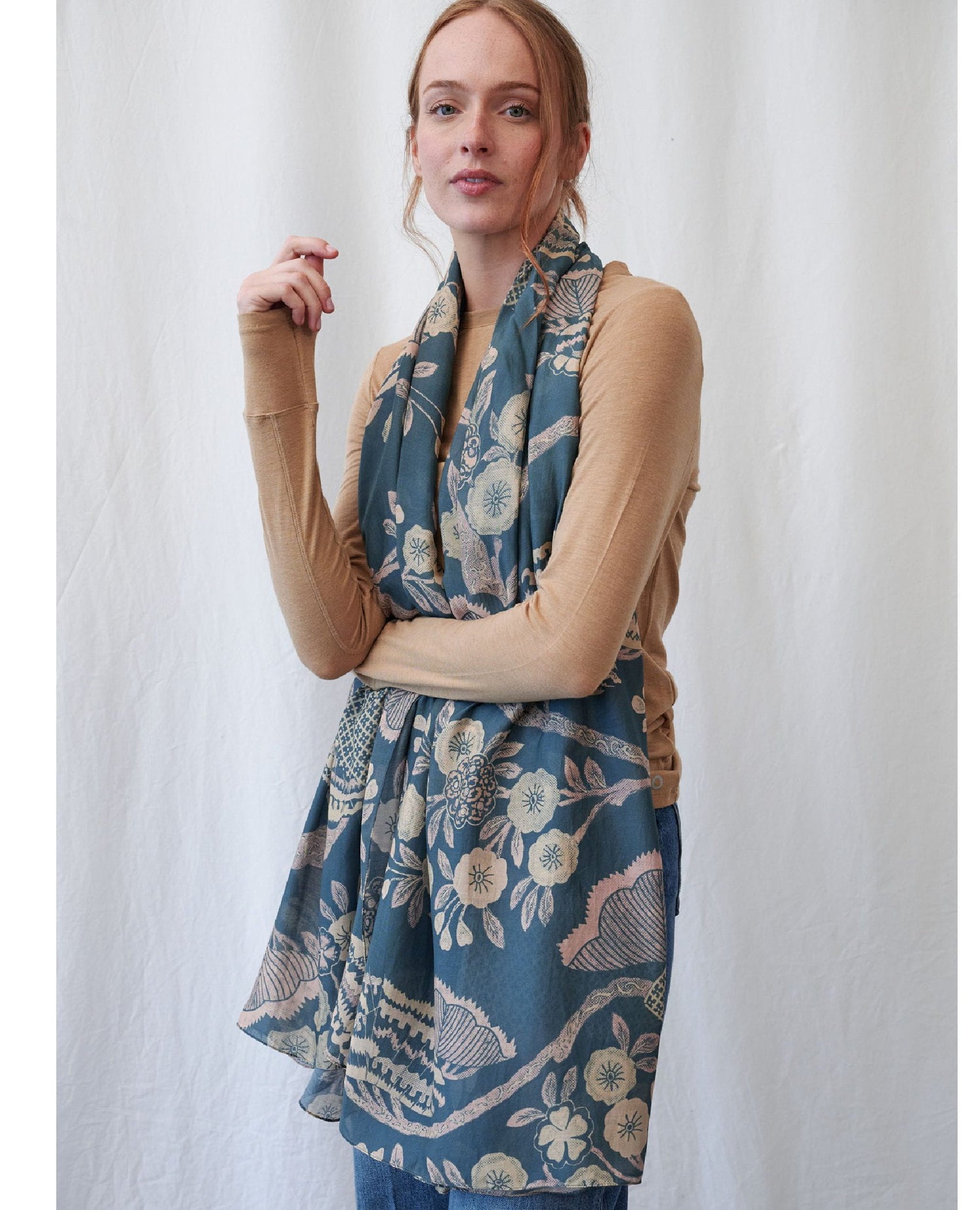 Rosa Blue Scarf