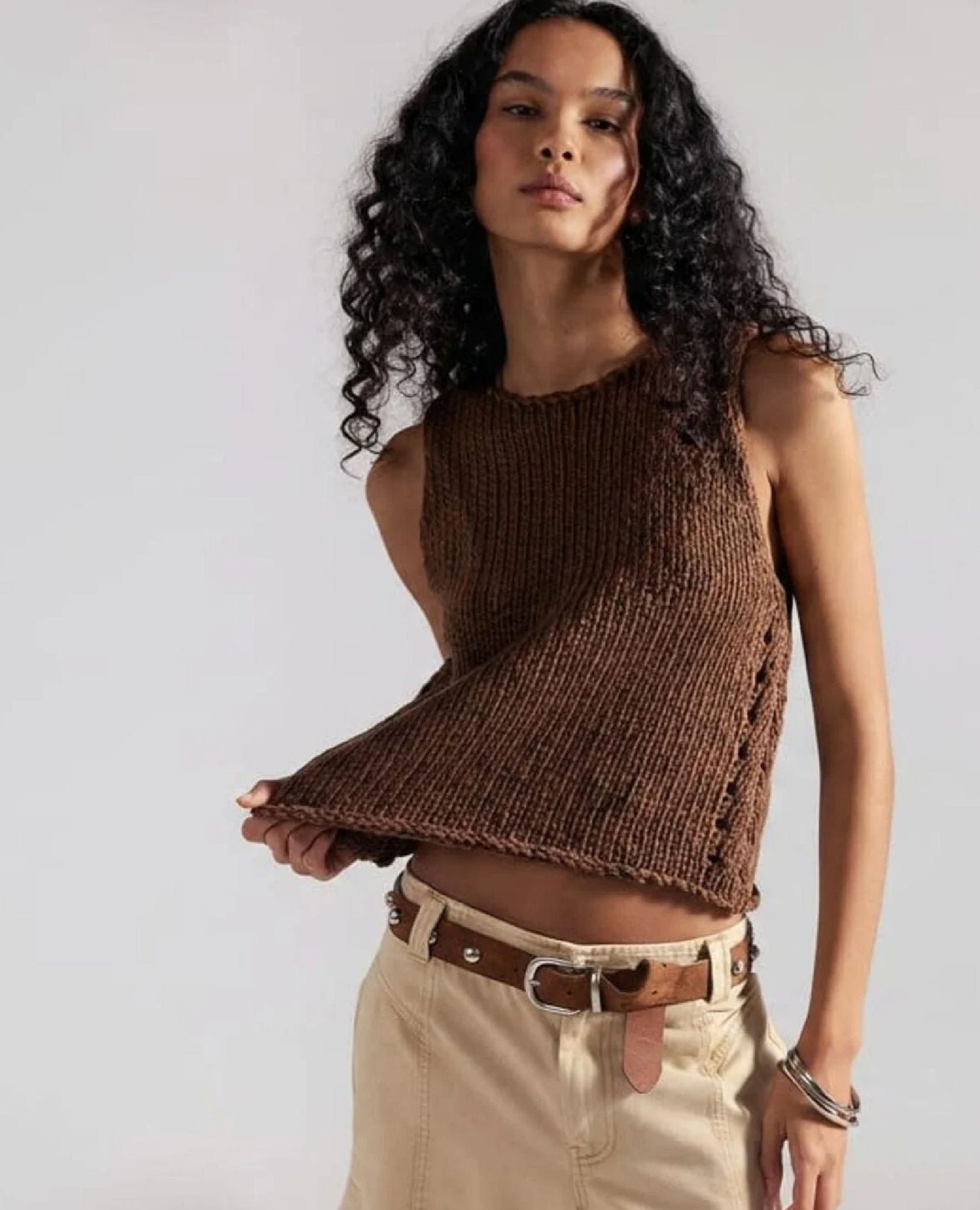 Opal Sweater Tank Emperador