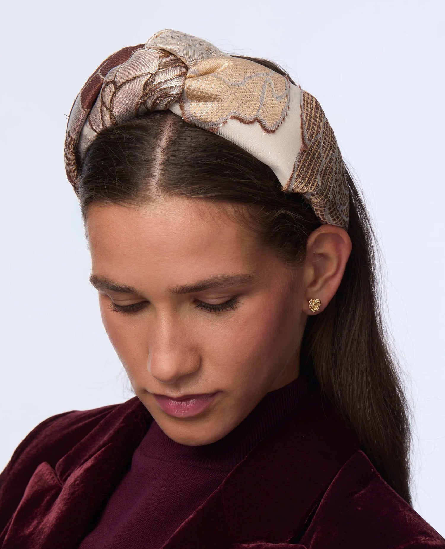 Plum Blush Greta Floral Lace Headband