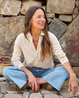 Patrick Camel Stripe Jersey Top