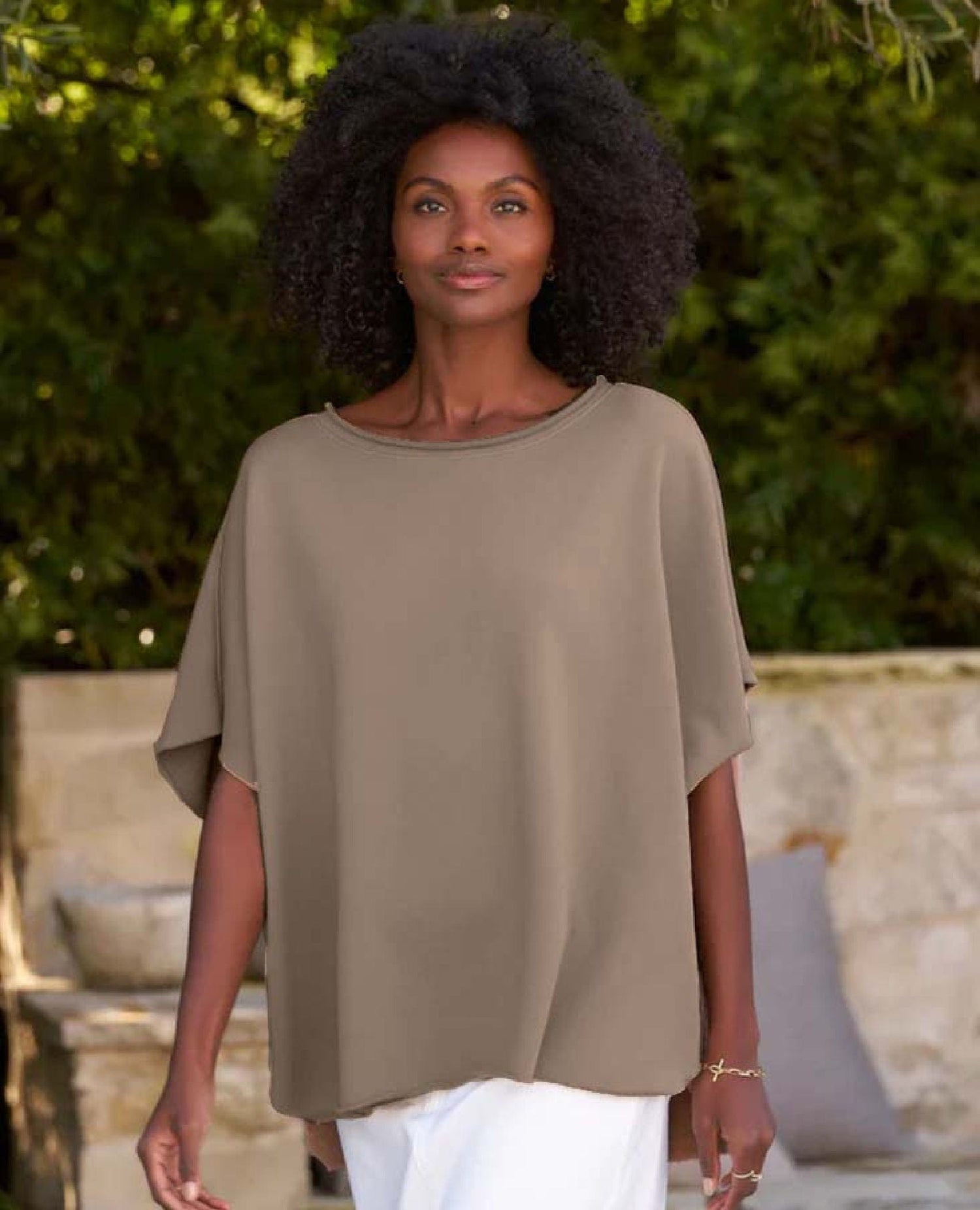 Olive Capelet in Toasted Khaki
