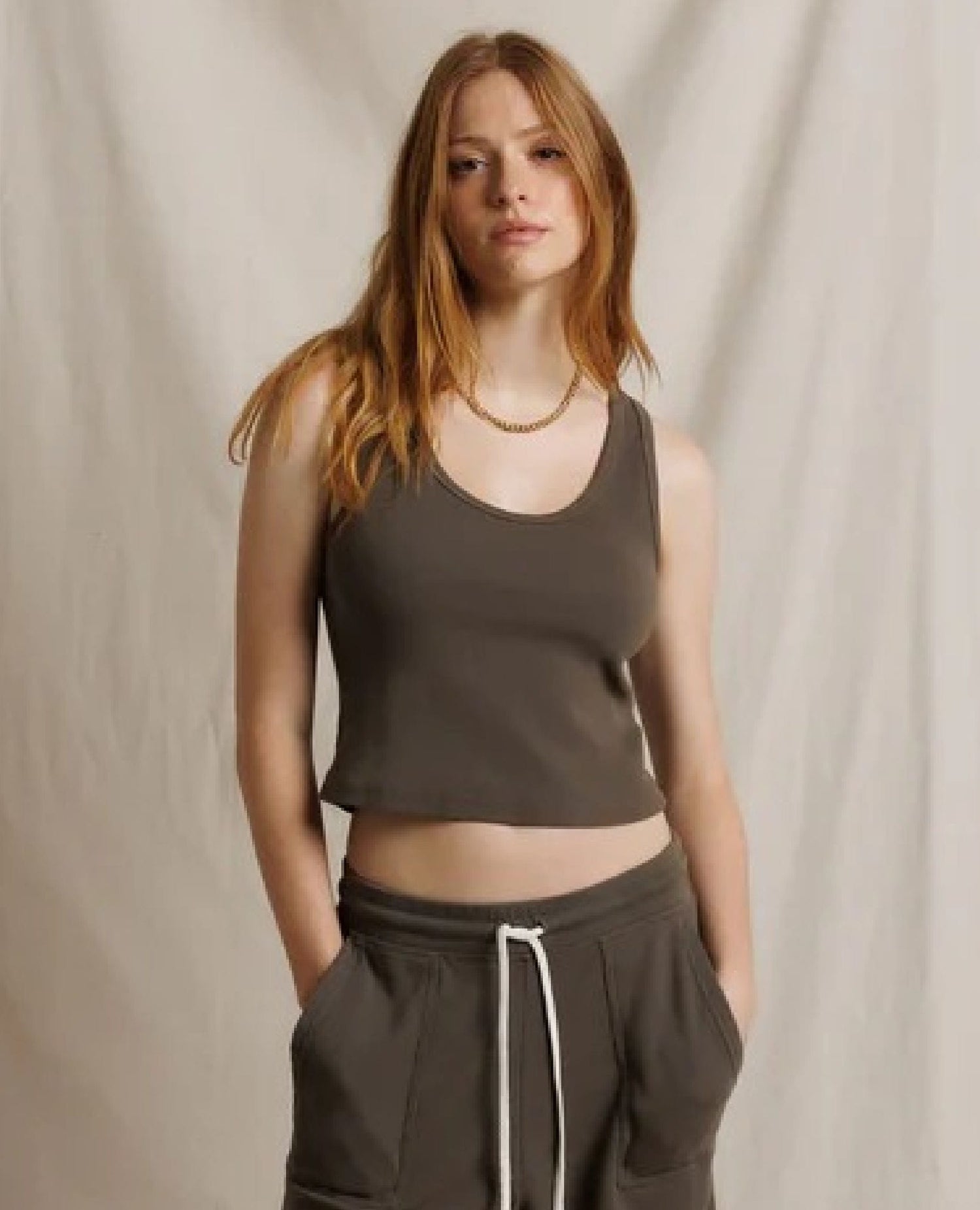 Perfect Blondie Tank Dark Olive