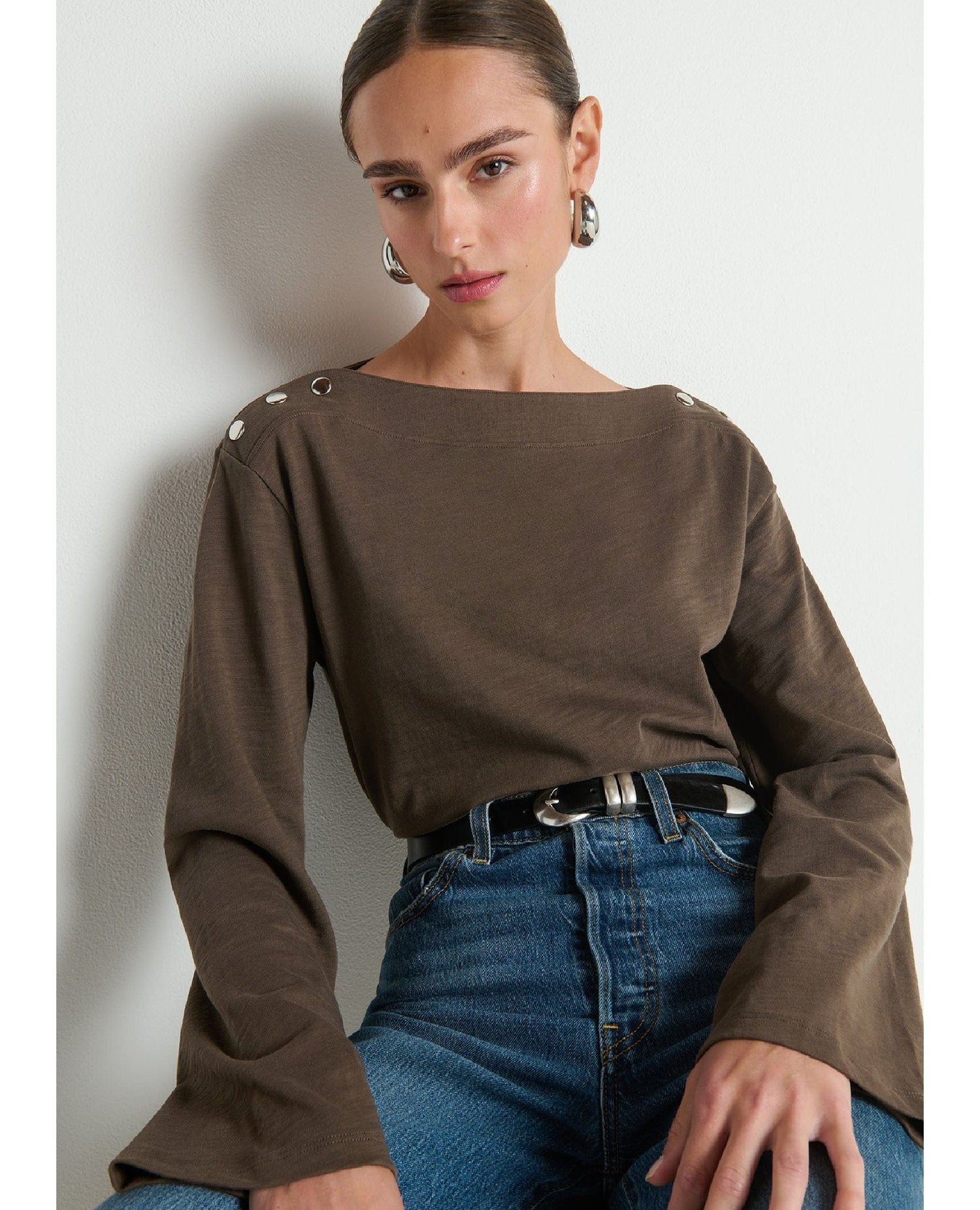 Rochelle Boatneck Top Espresso