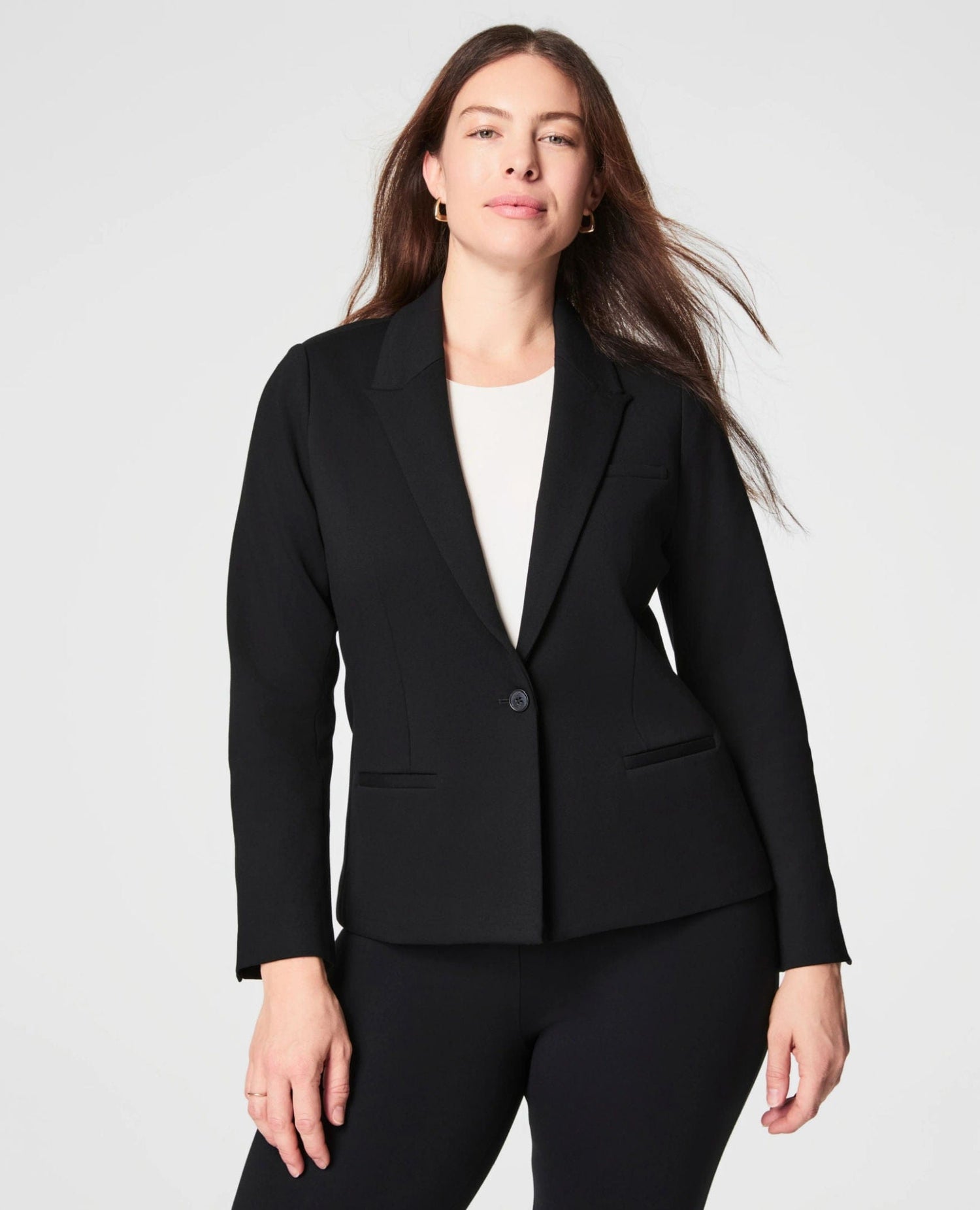 SPANX Ponte Blazer Black