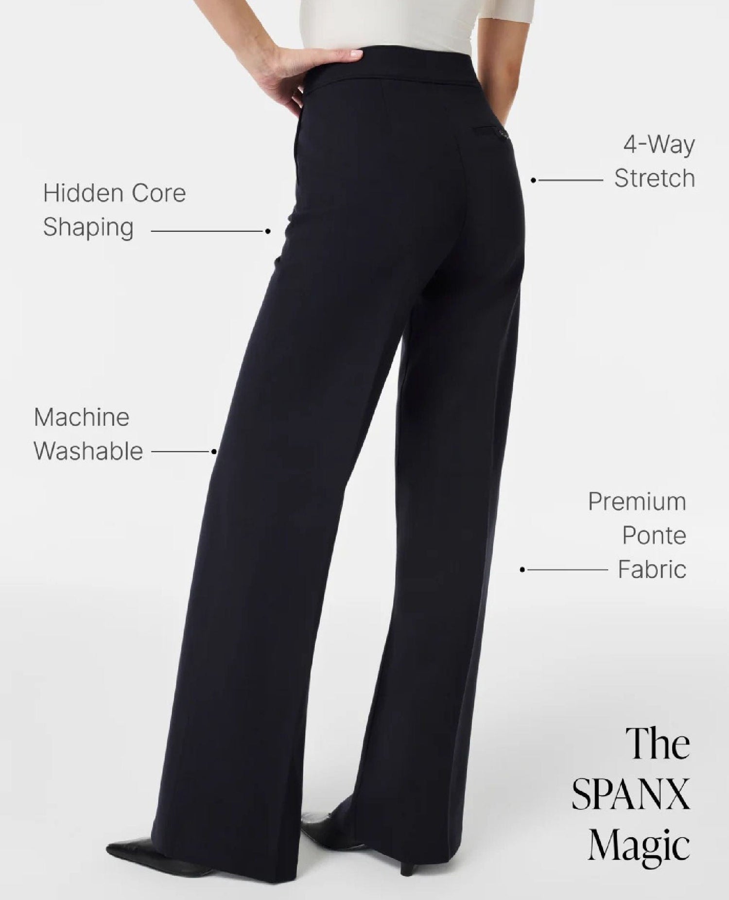 Spanx Perfect Fit Ponte Wide Leg Pant