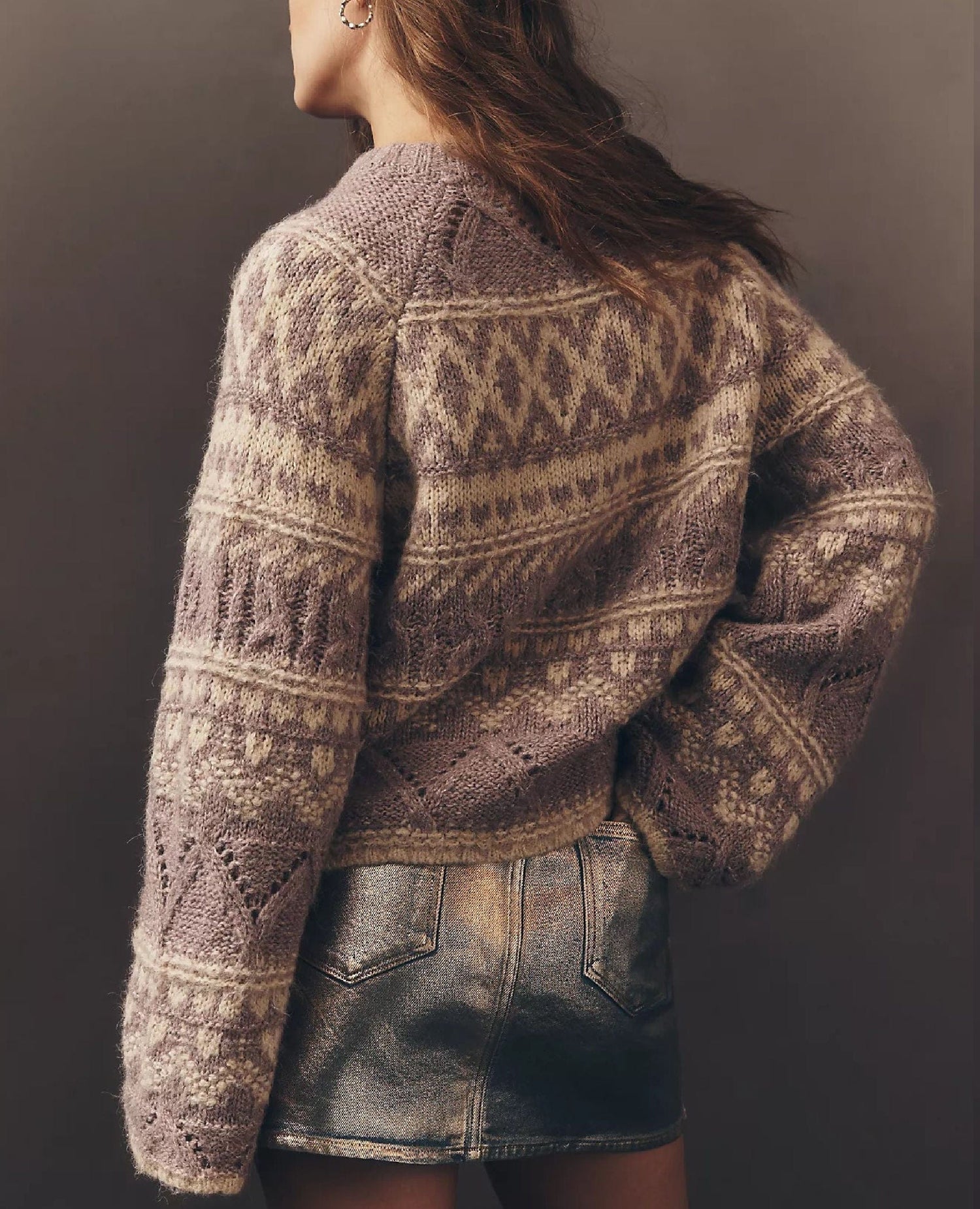 Fairisle Sweater Twilight Mauve