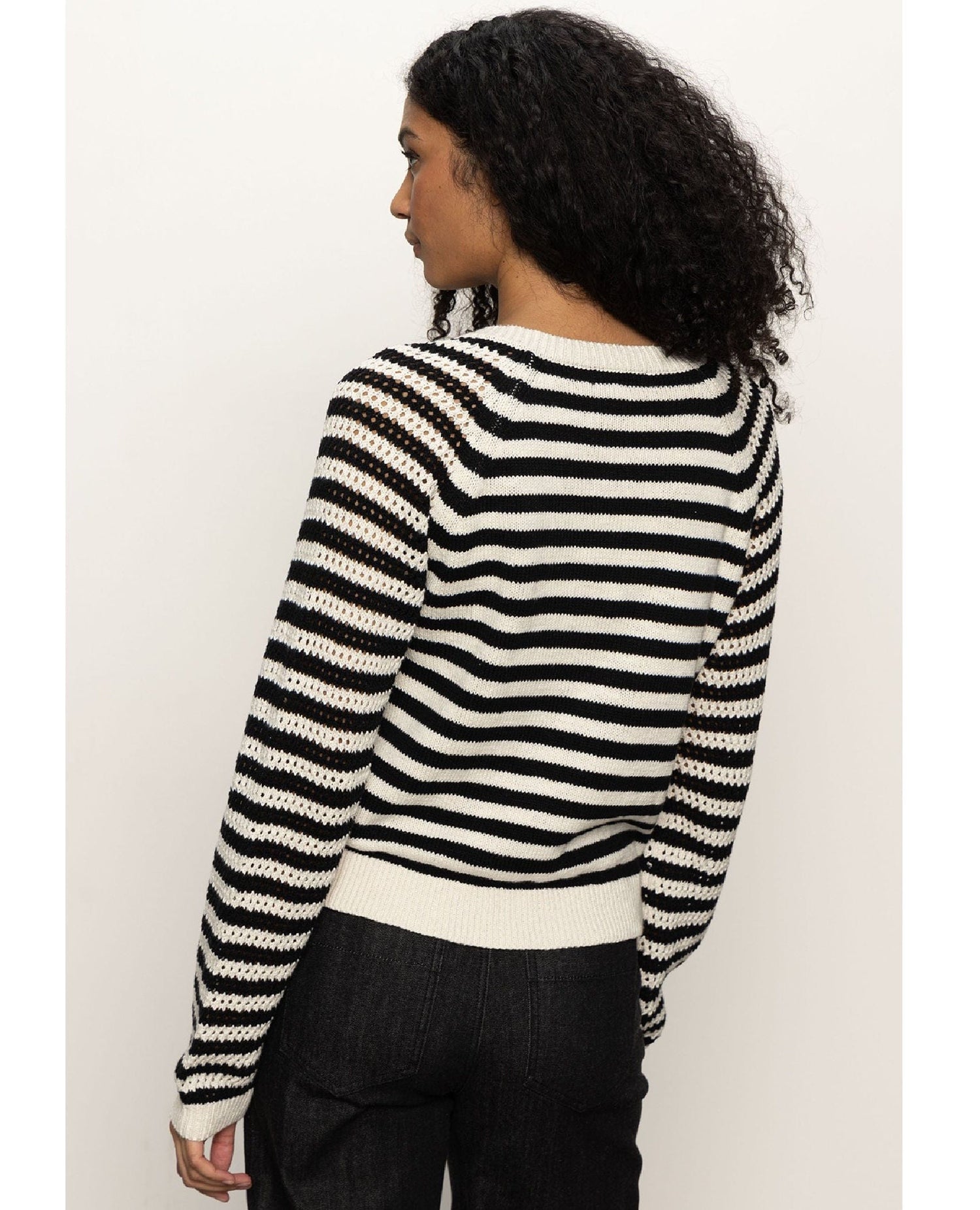 Perfect Time Sweater Stripe Chalk