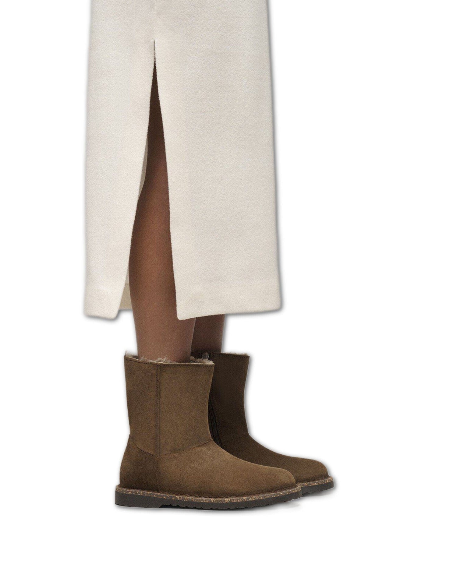 Shearling Uppsala Zip Boot Dark Tea