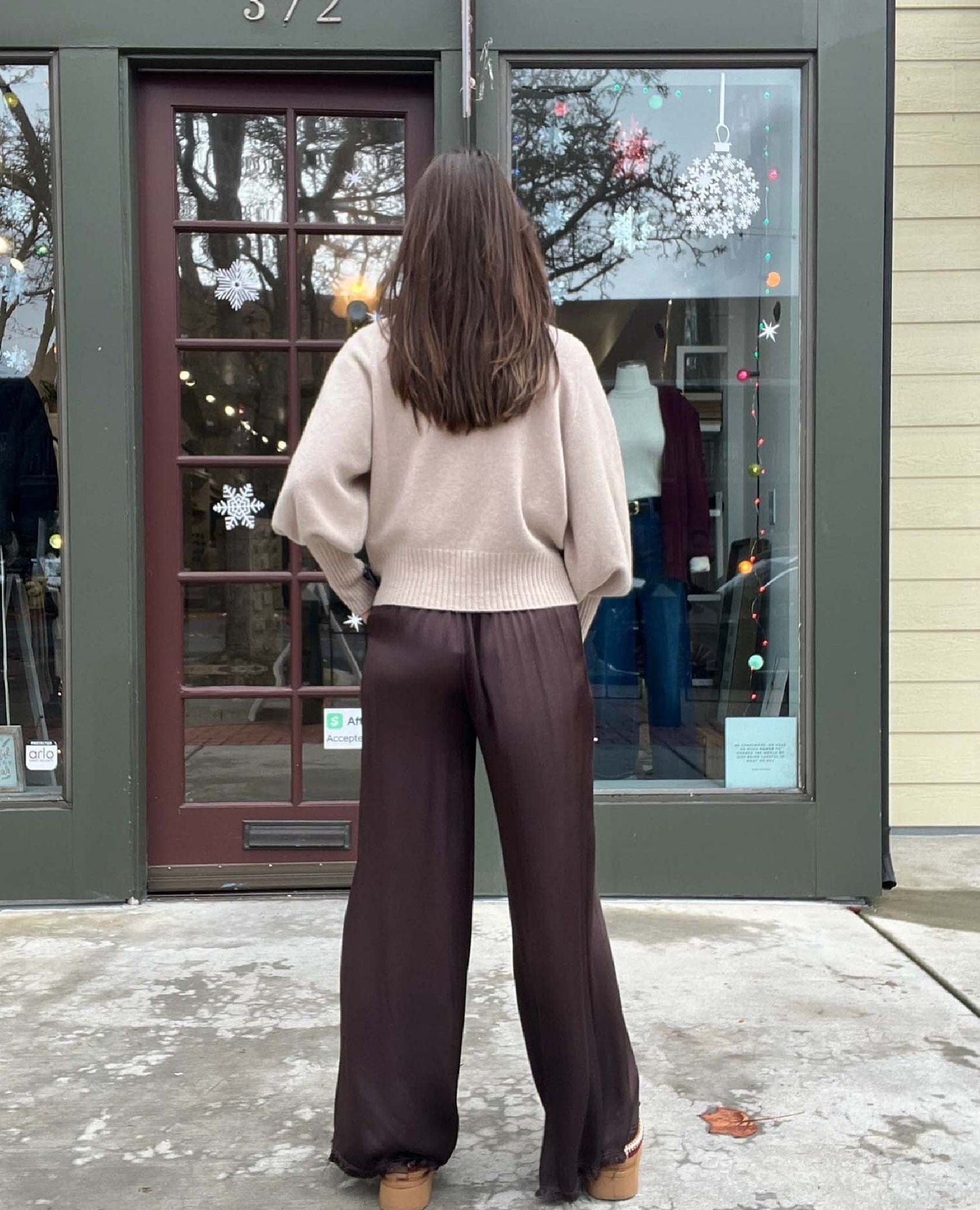 Silky Drawstring Pant Chocolate