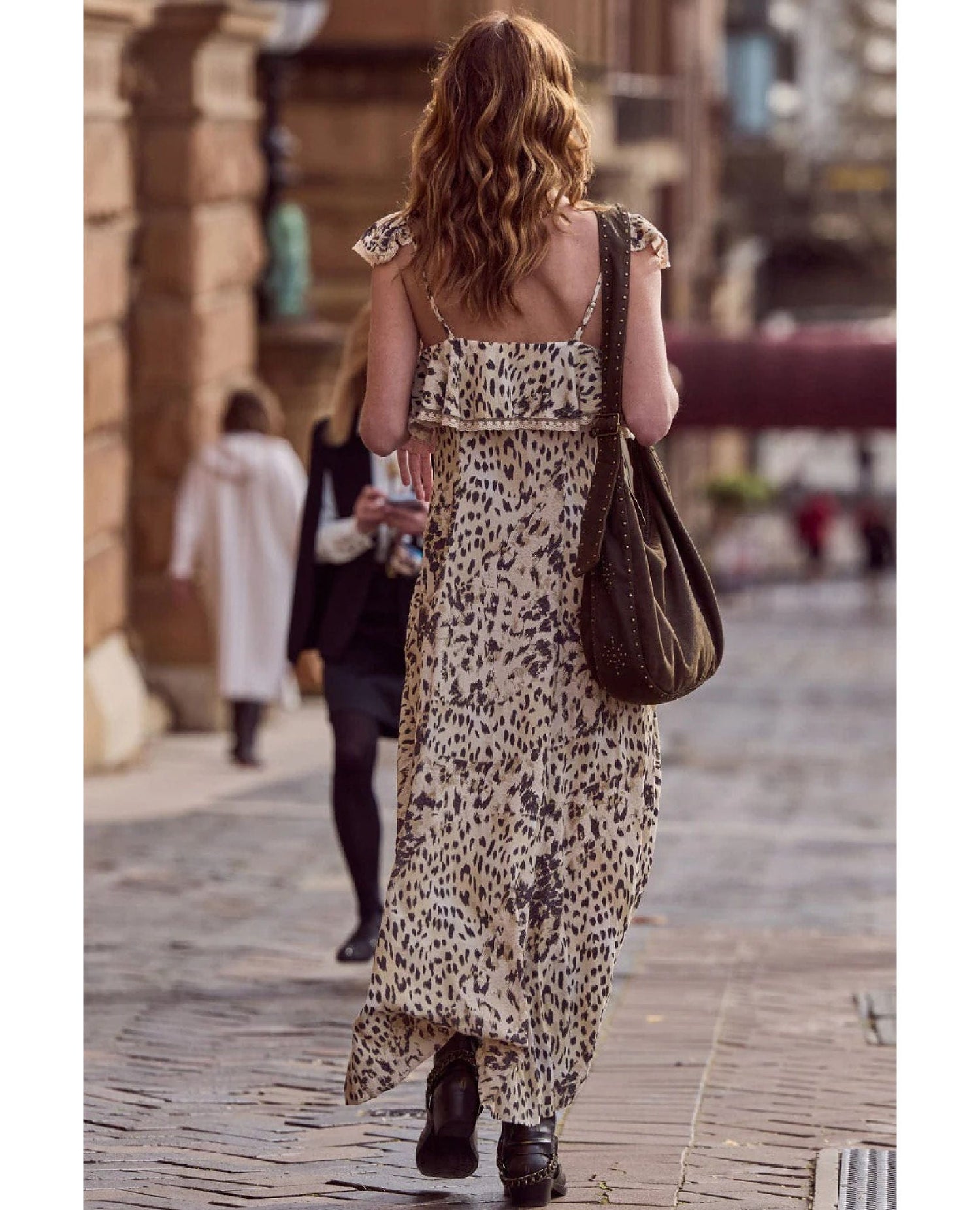 Snow Leopard Strappy Gown