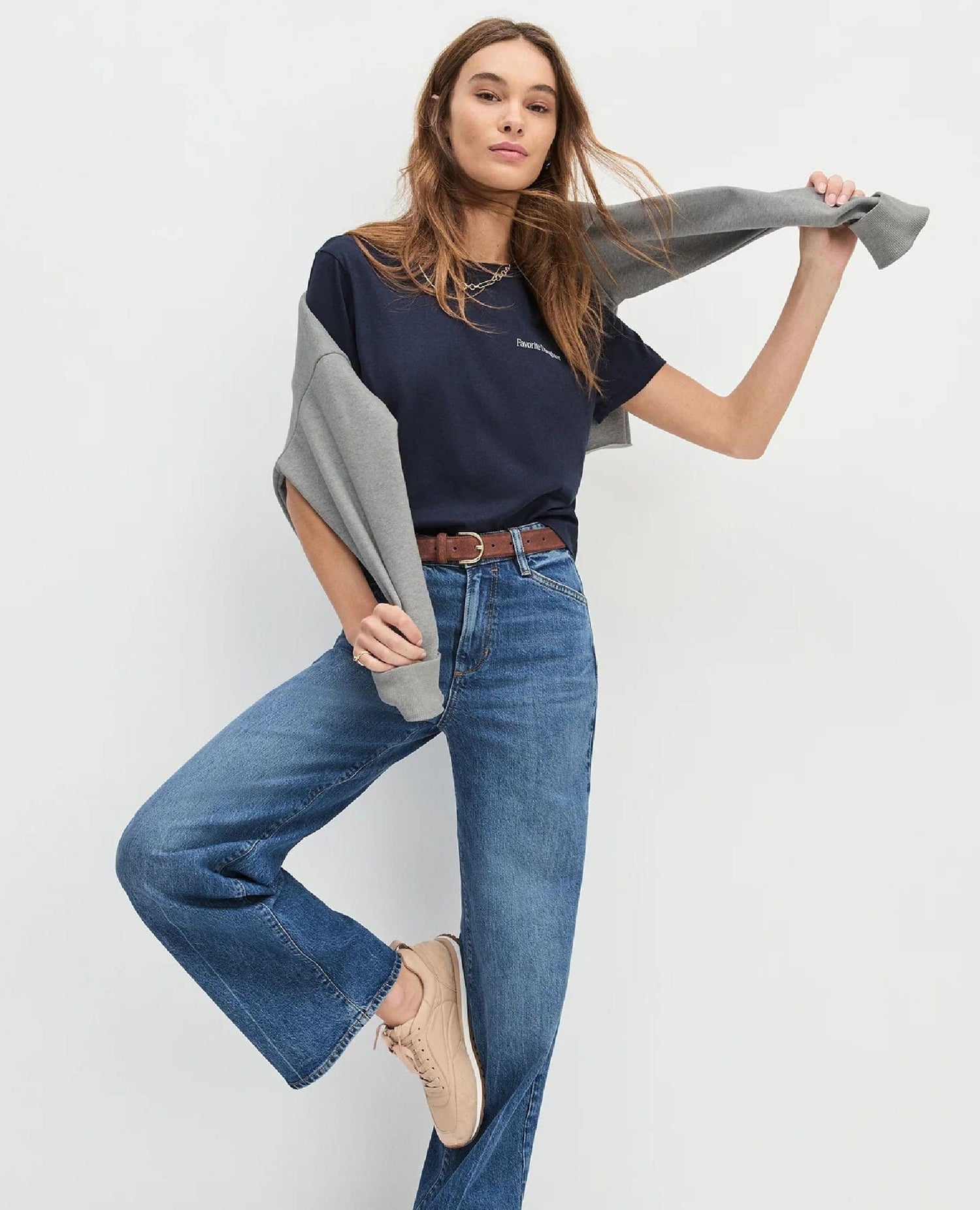 Fav Suede Juni Belt Chocolate/Gold