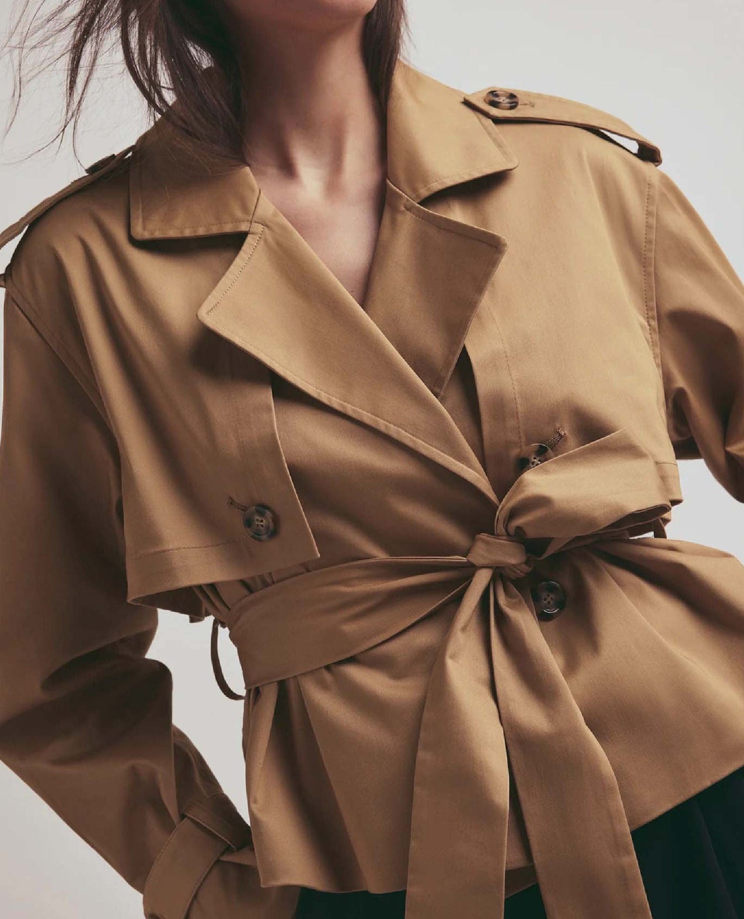 FAVORITE Cropped Trench Sand