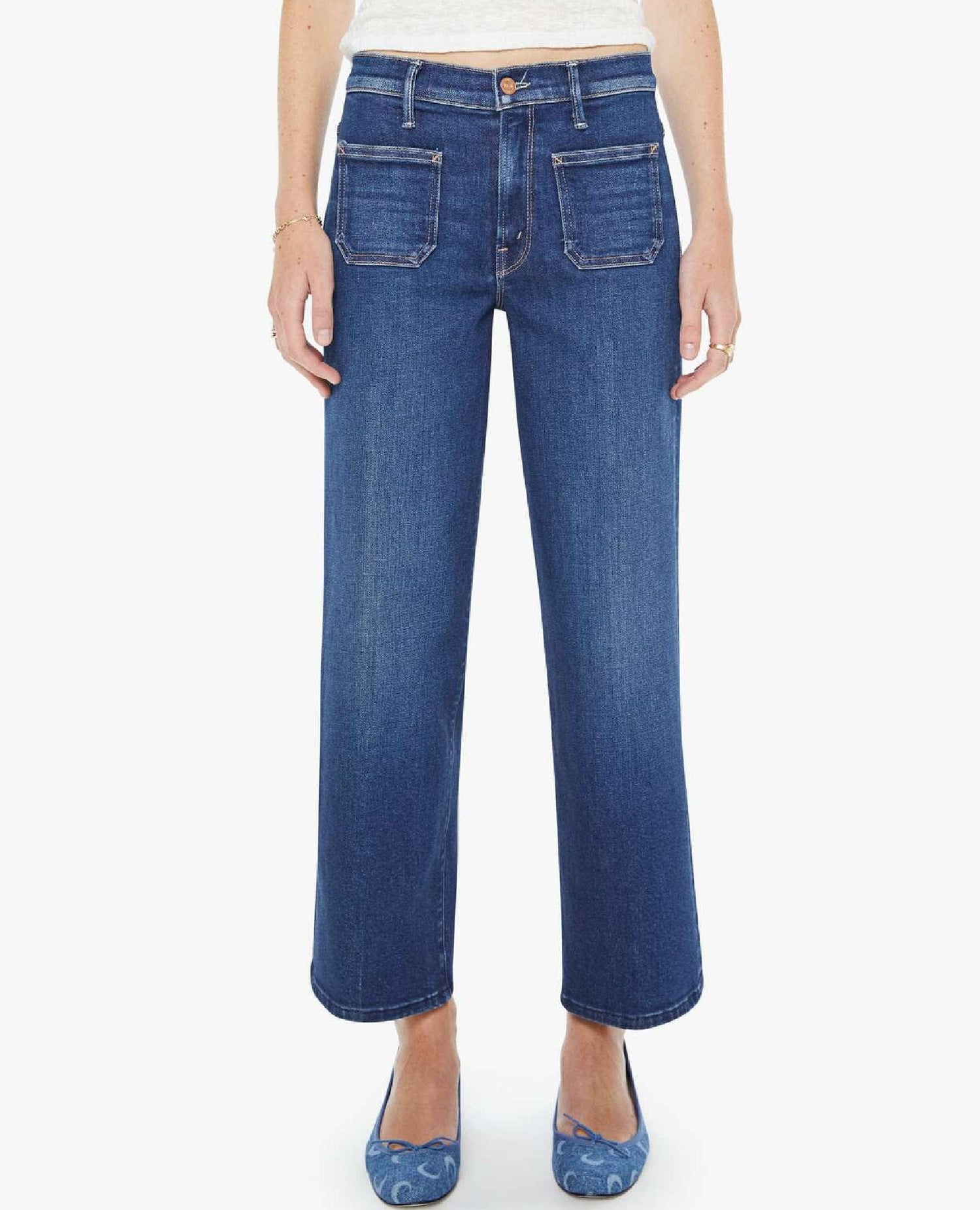 The Patch Pocket Mid-Rise Maven Ankle Jeans Cocktail Hour
