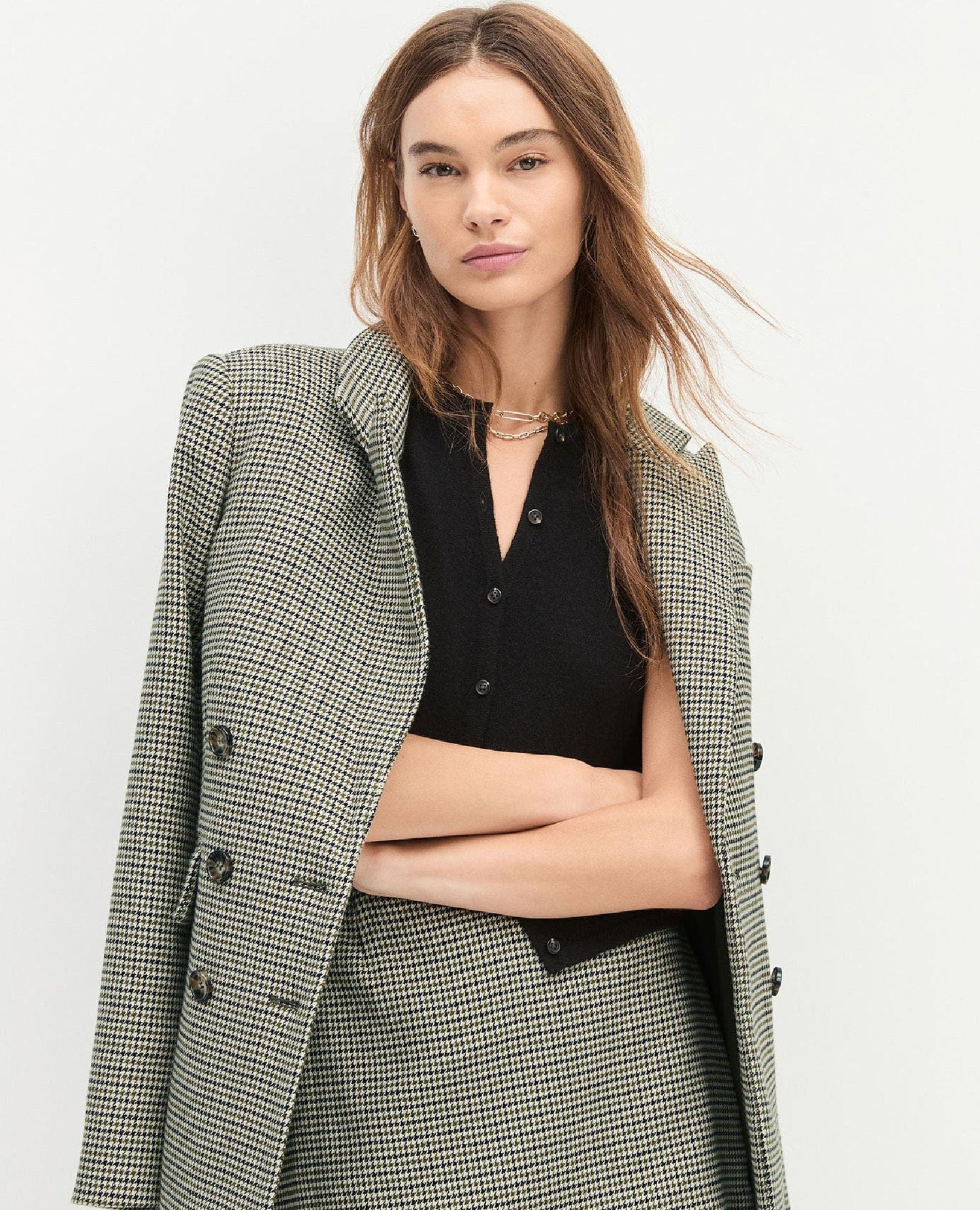 The Phoebe Blazer Cheshire Houndstooth