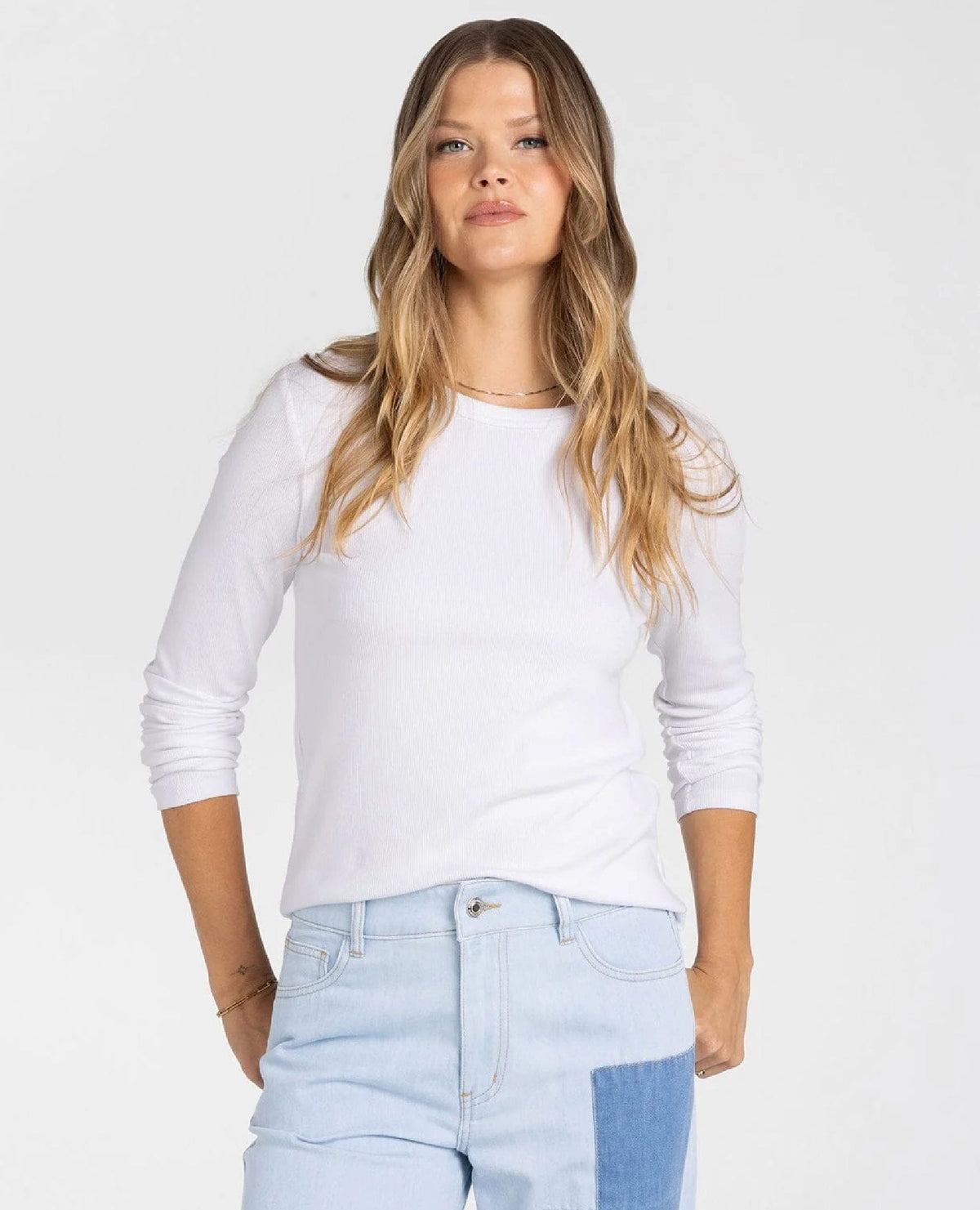 Jess Long Sleeve White Top