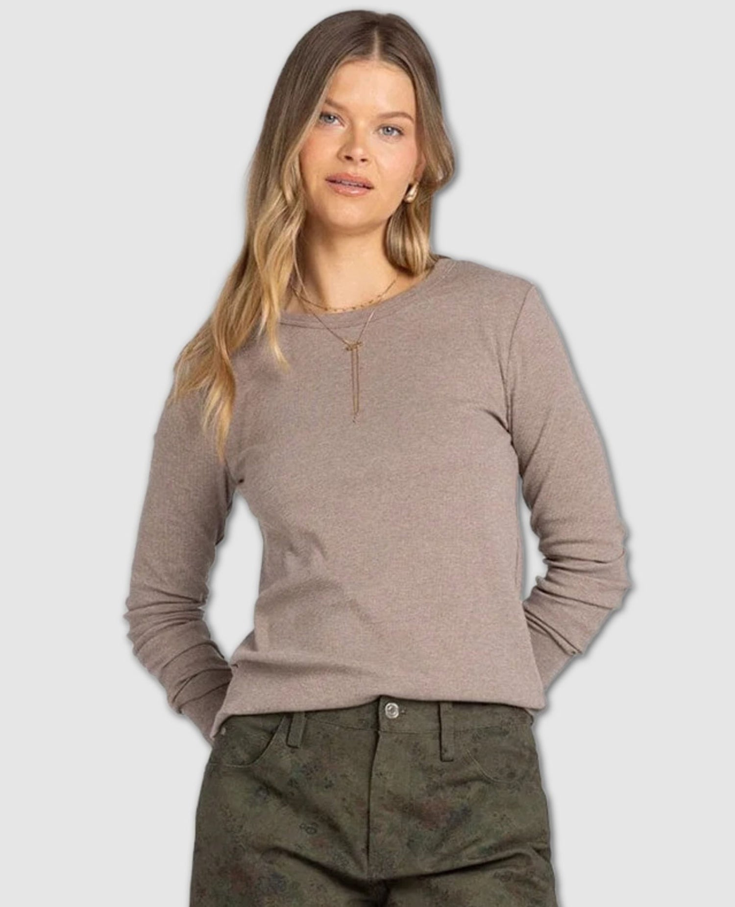 Jess Long Sleeve Heather Brown
