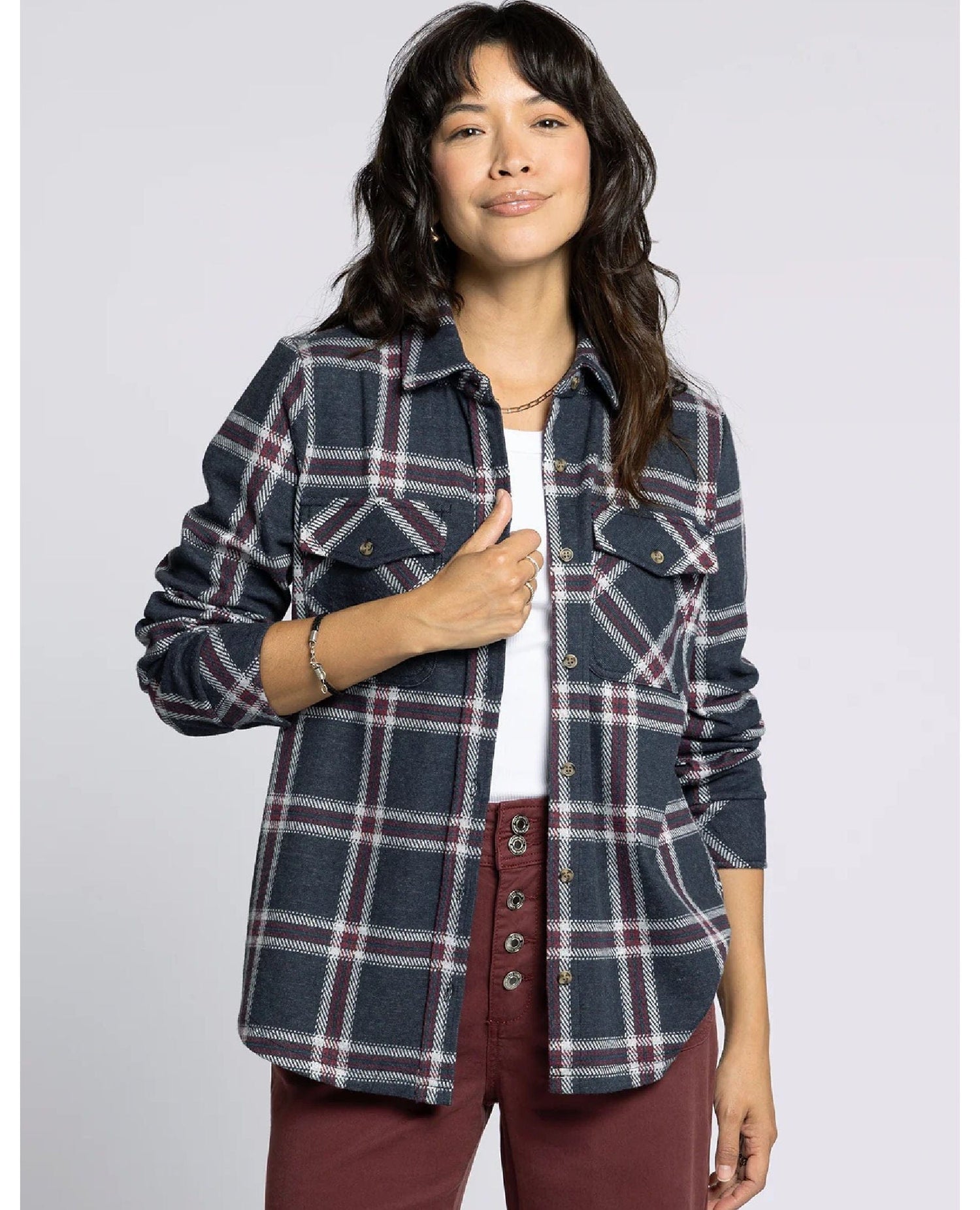 Cassian Shirt Black Red Plaid