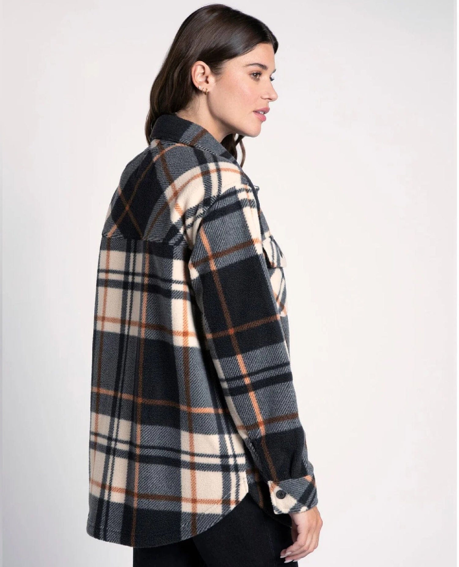Tullis Plaid Shacket Neutral Plaid