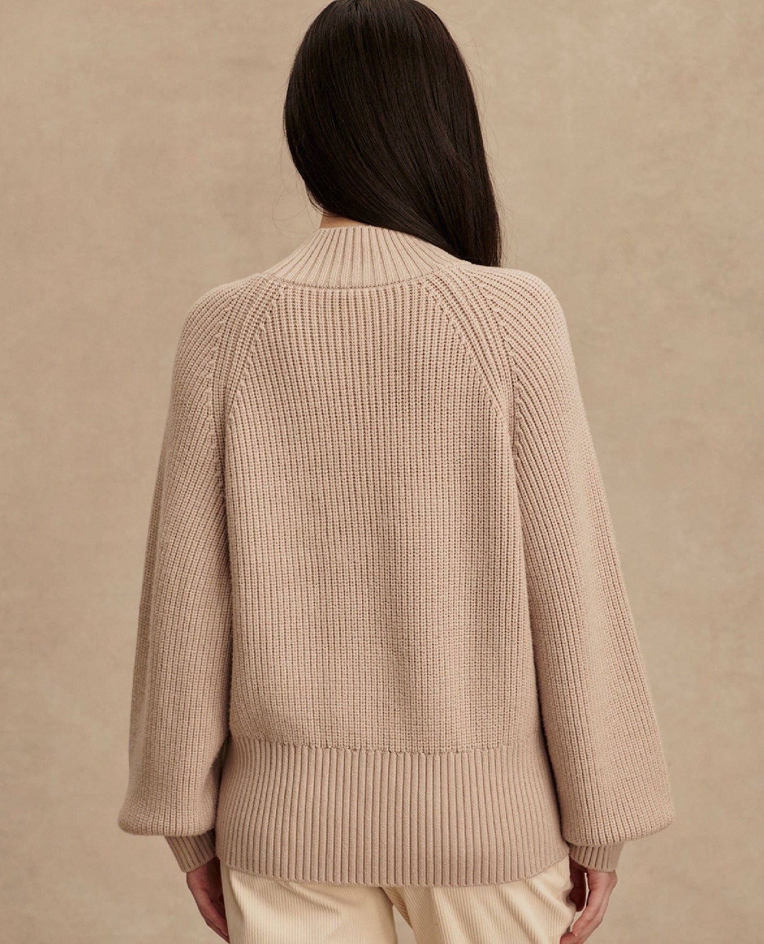 Varley Martina Rib Sweater Taupe