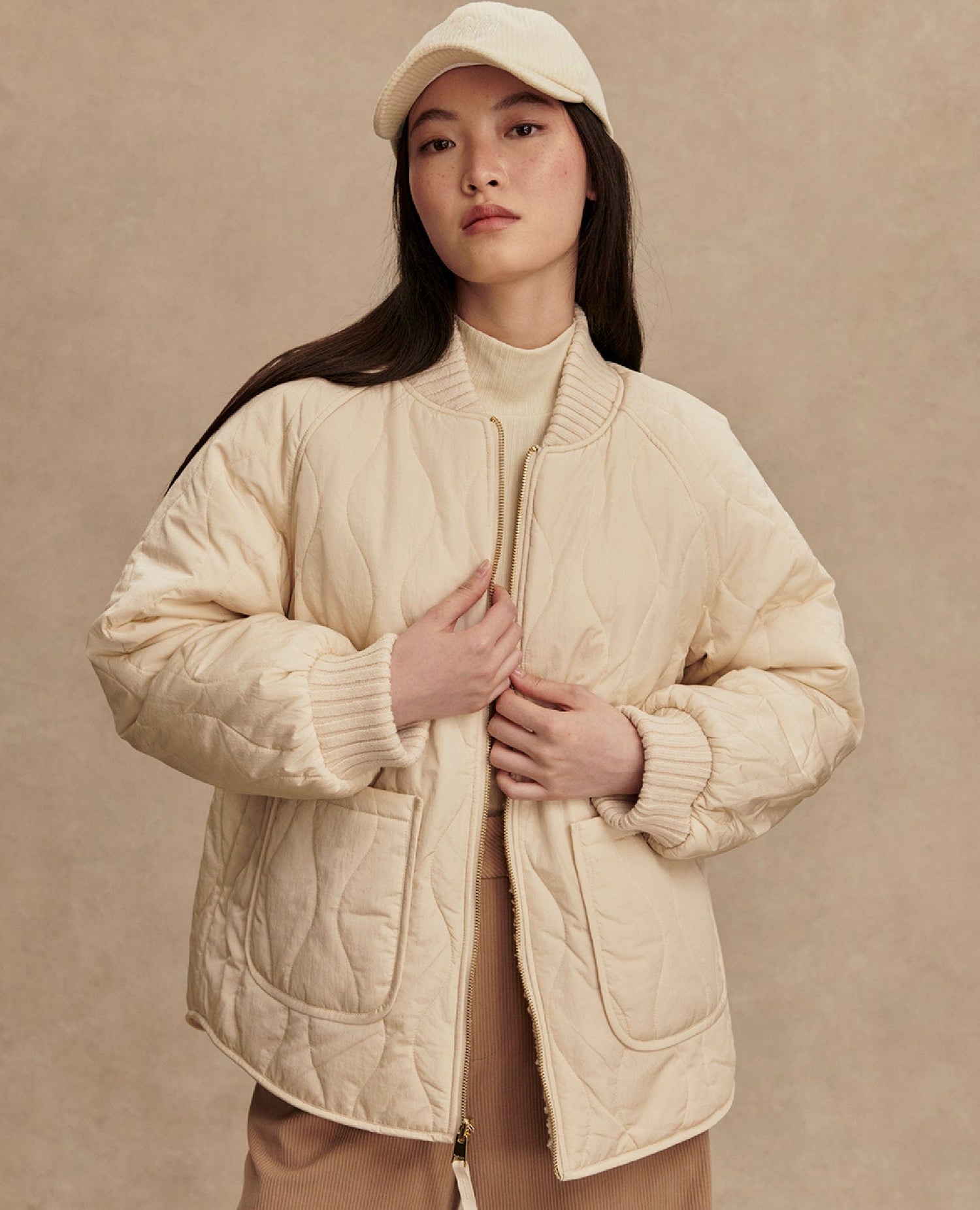 Varley Reversible Quilt Jacket Sandshell