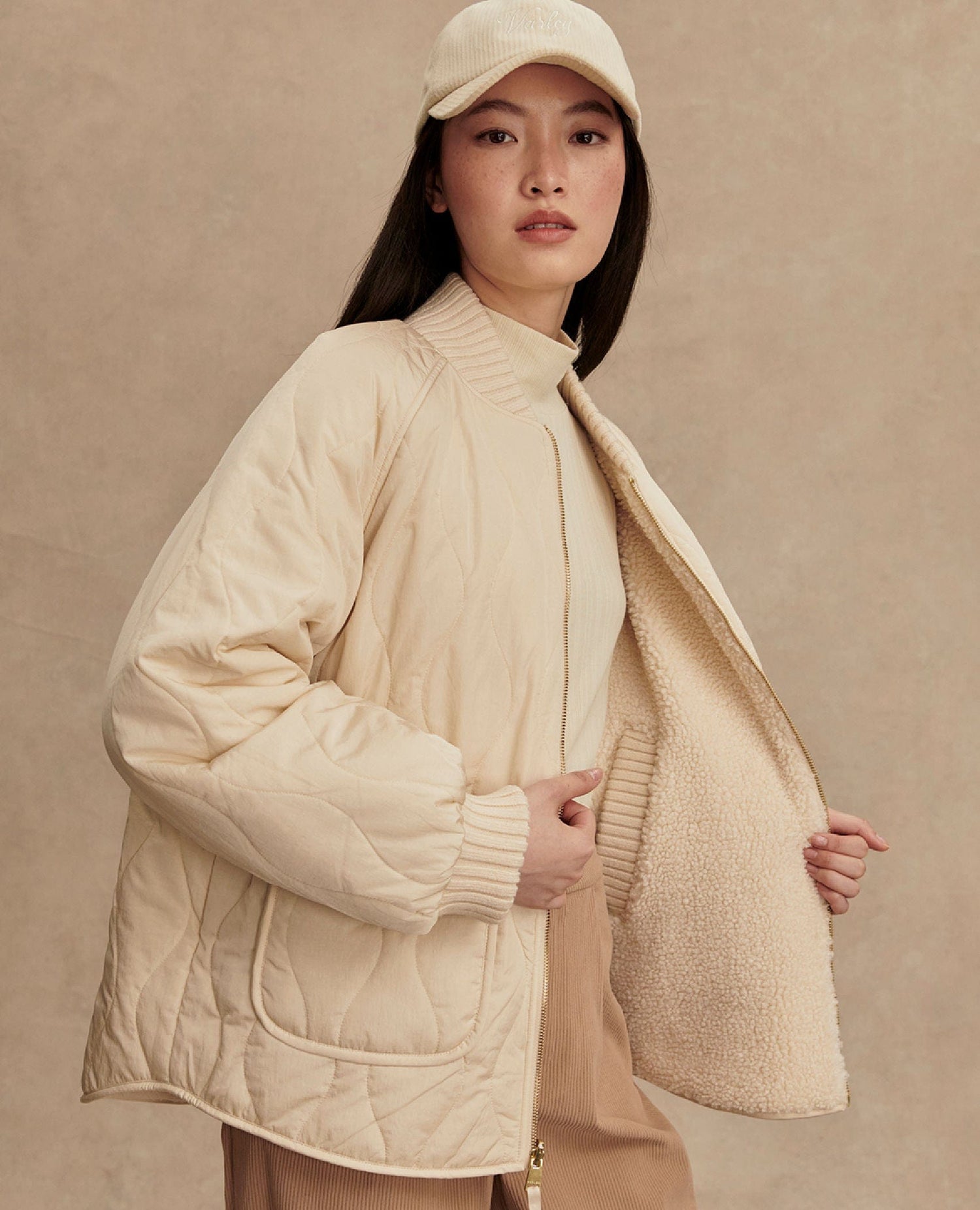 Varley Reversible Quilt Jacket Sandshell