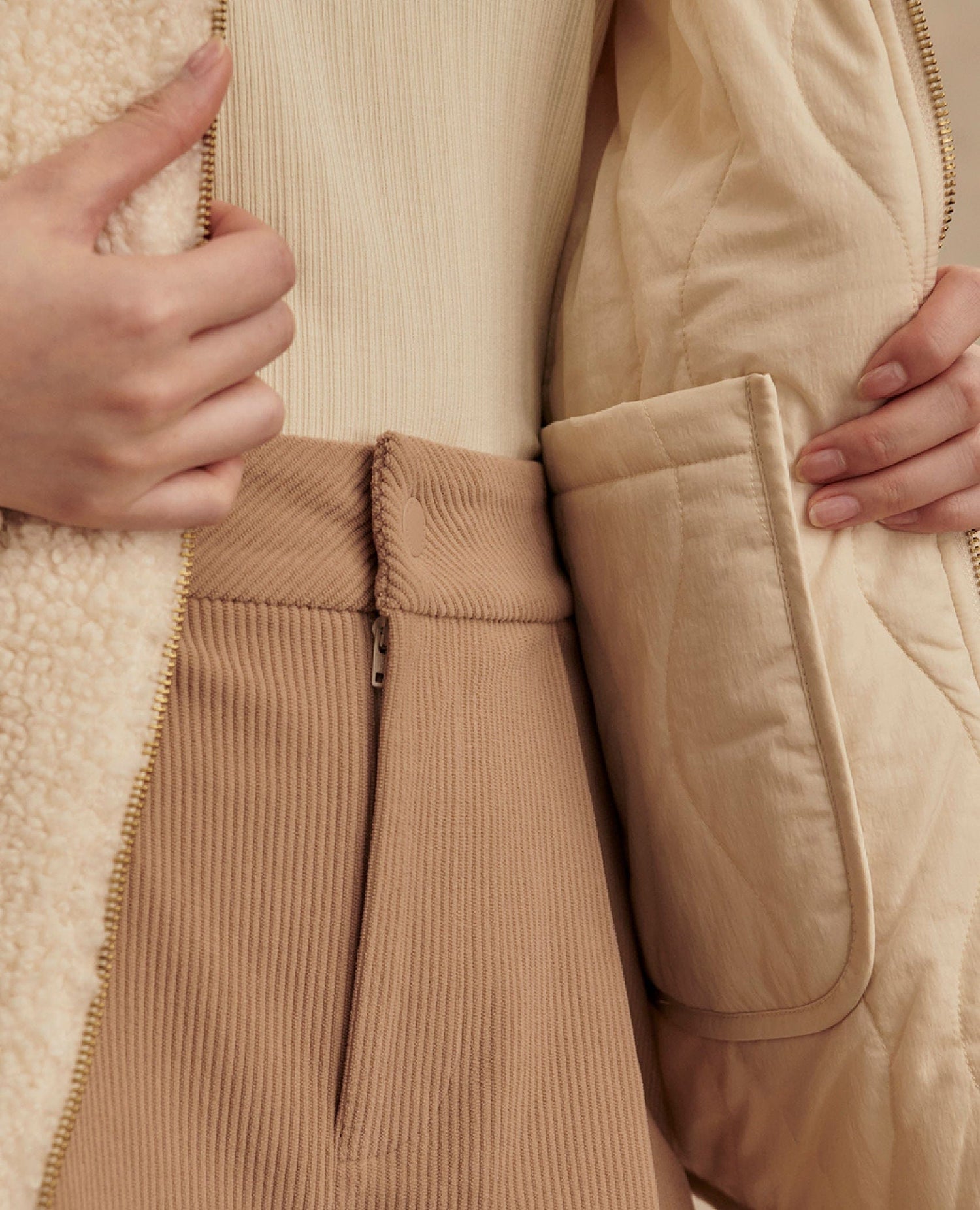 Varley Reversible Quilt Jacket Sandshell