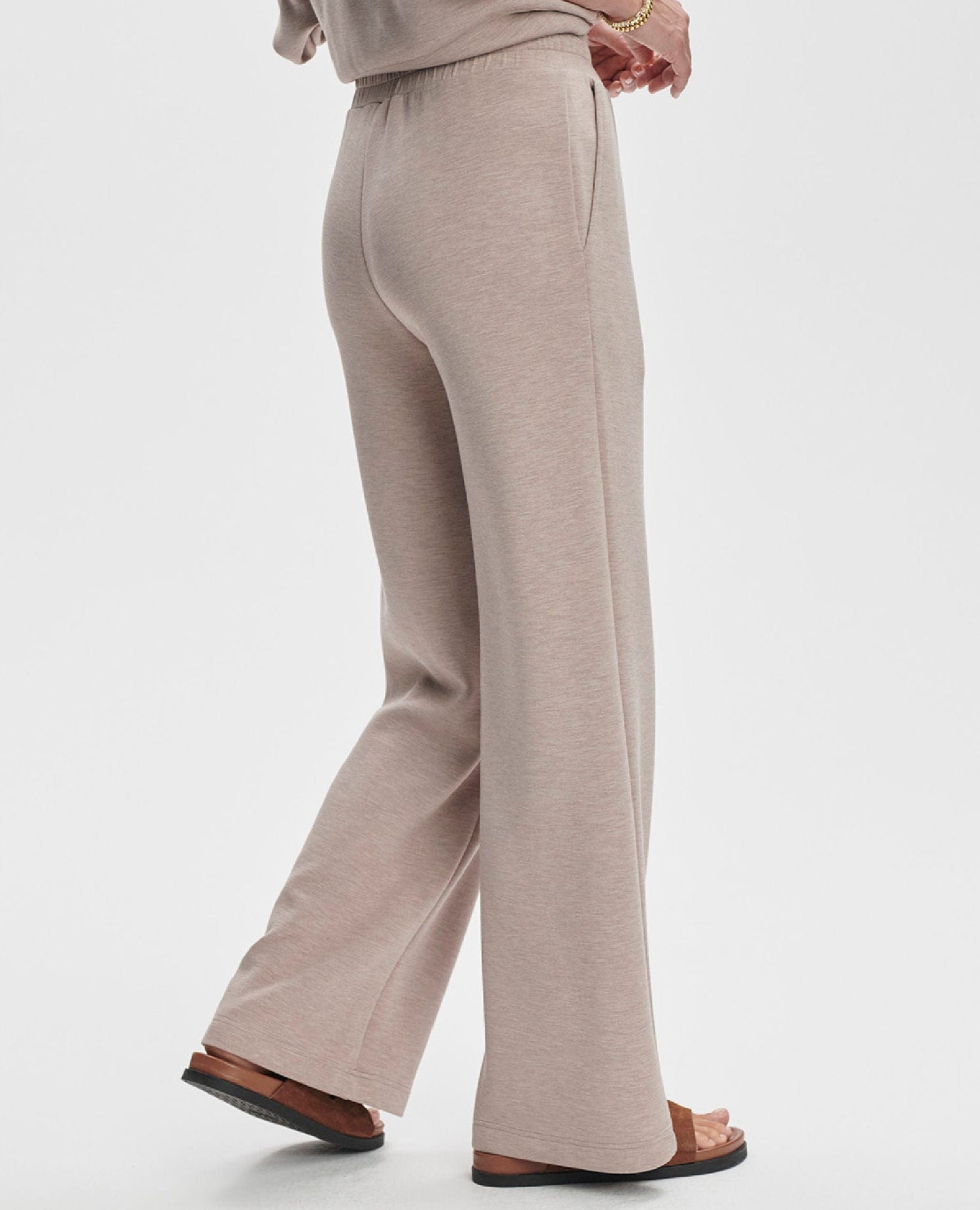 Varley Wide Leg Pant 30 Taupe Marl