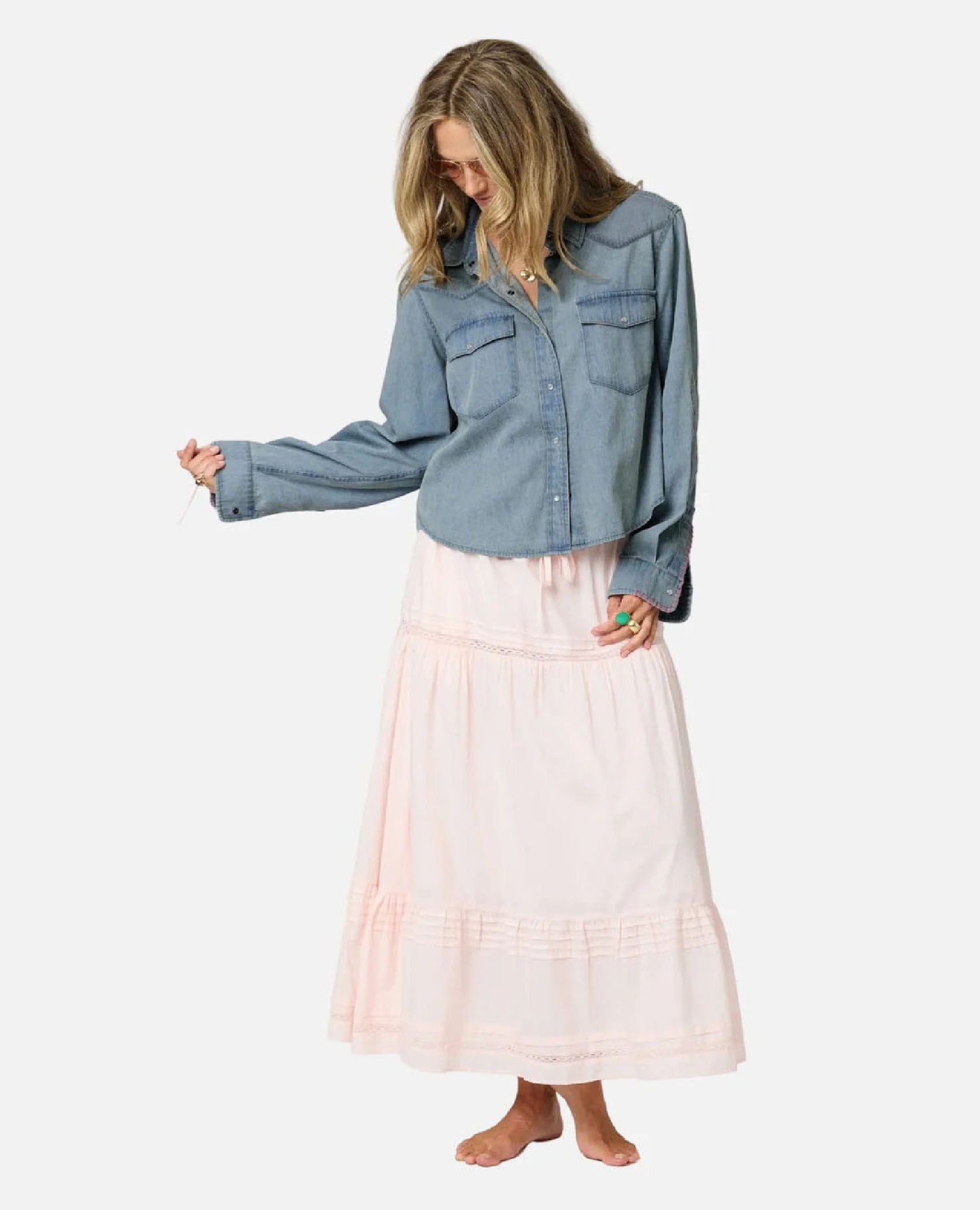 Western Pia Denim Shirt True Blue