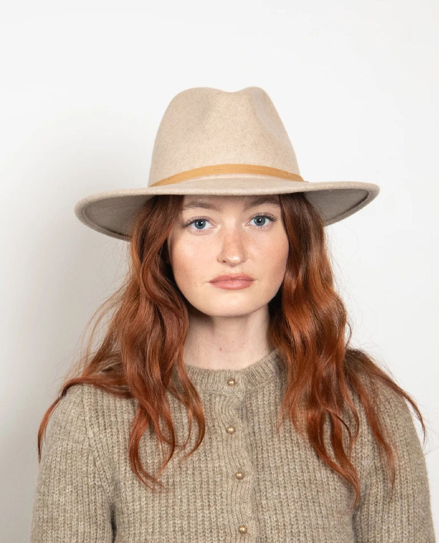 Billie Felt Fedora Tan Marle