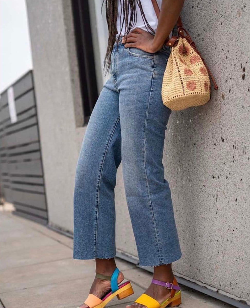 Aberdeen Crop Jean Vintage Worn - PINK ARROWS