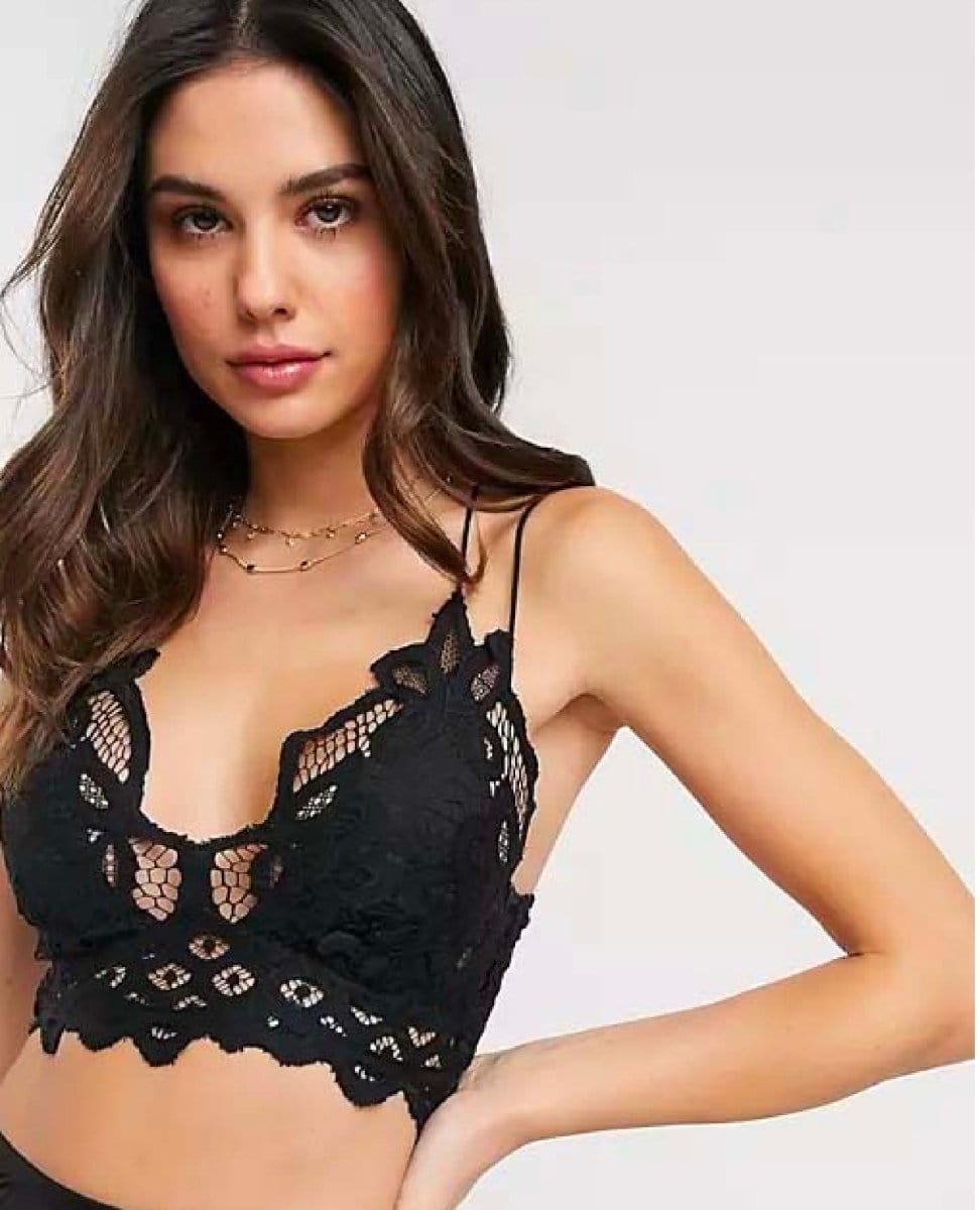 Adella Bralette Black - PINK ARROWS